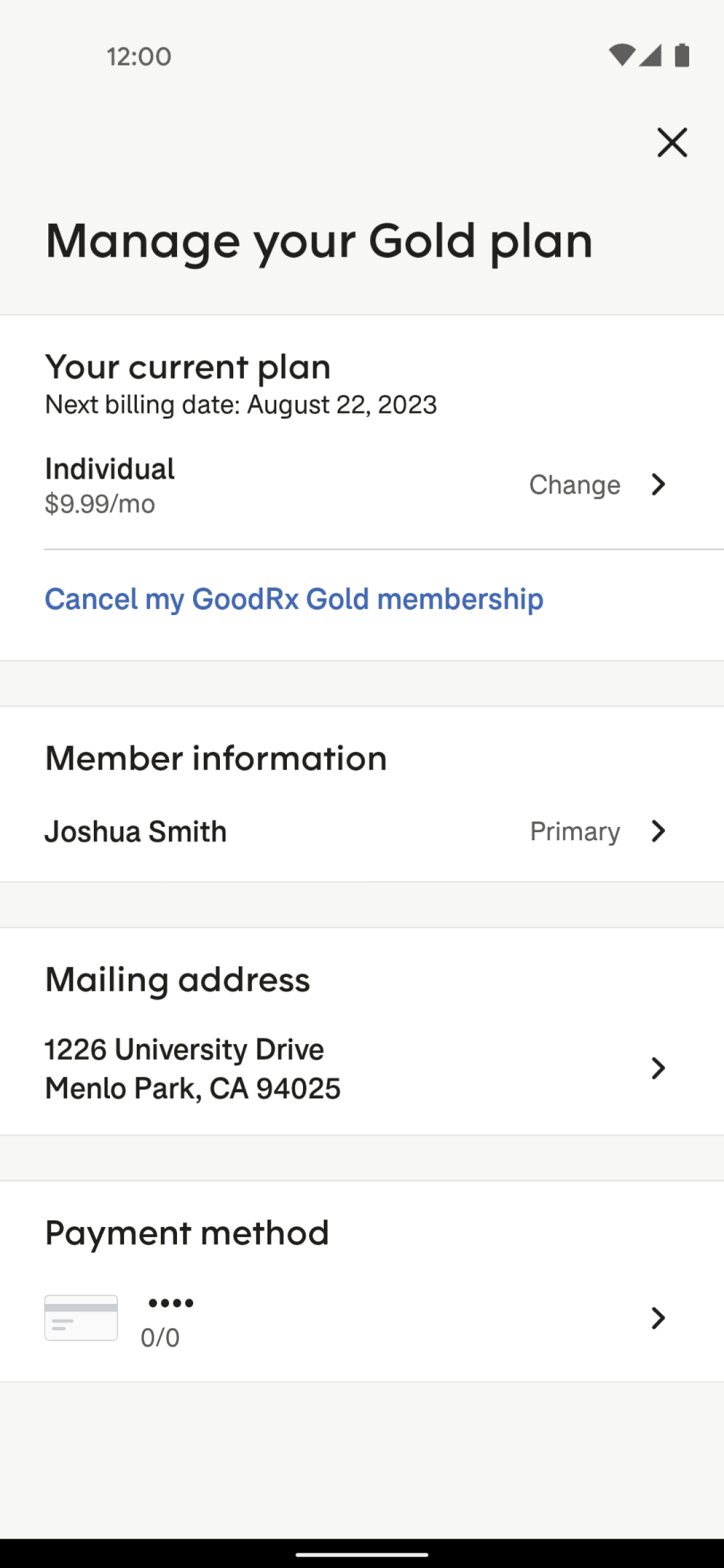 GoodRx Android Medical interface screenshot 4