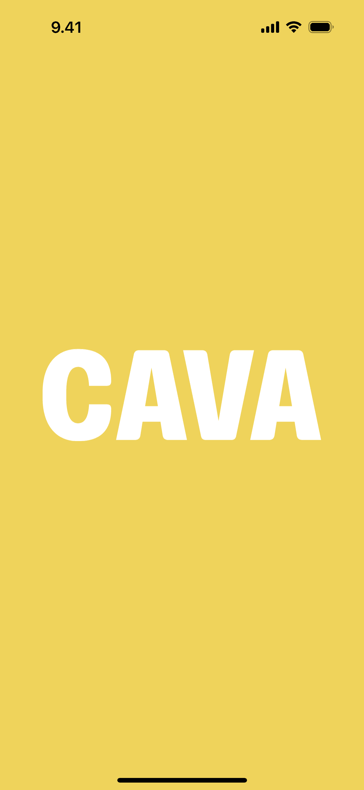 CAVA iOS Food & Drink interface screenshot 1
