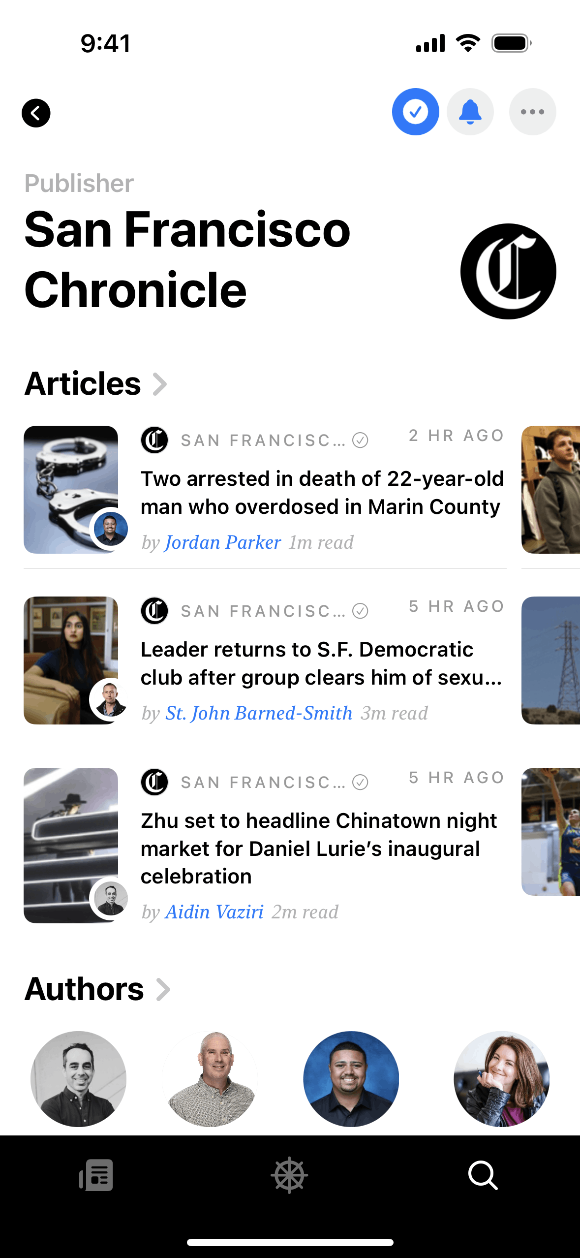 Particle News iOS AI interface screenshot 16