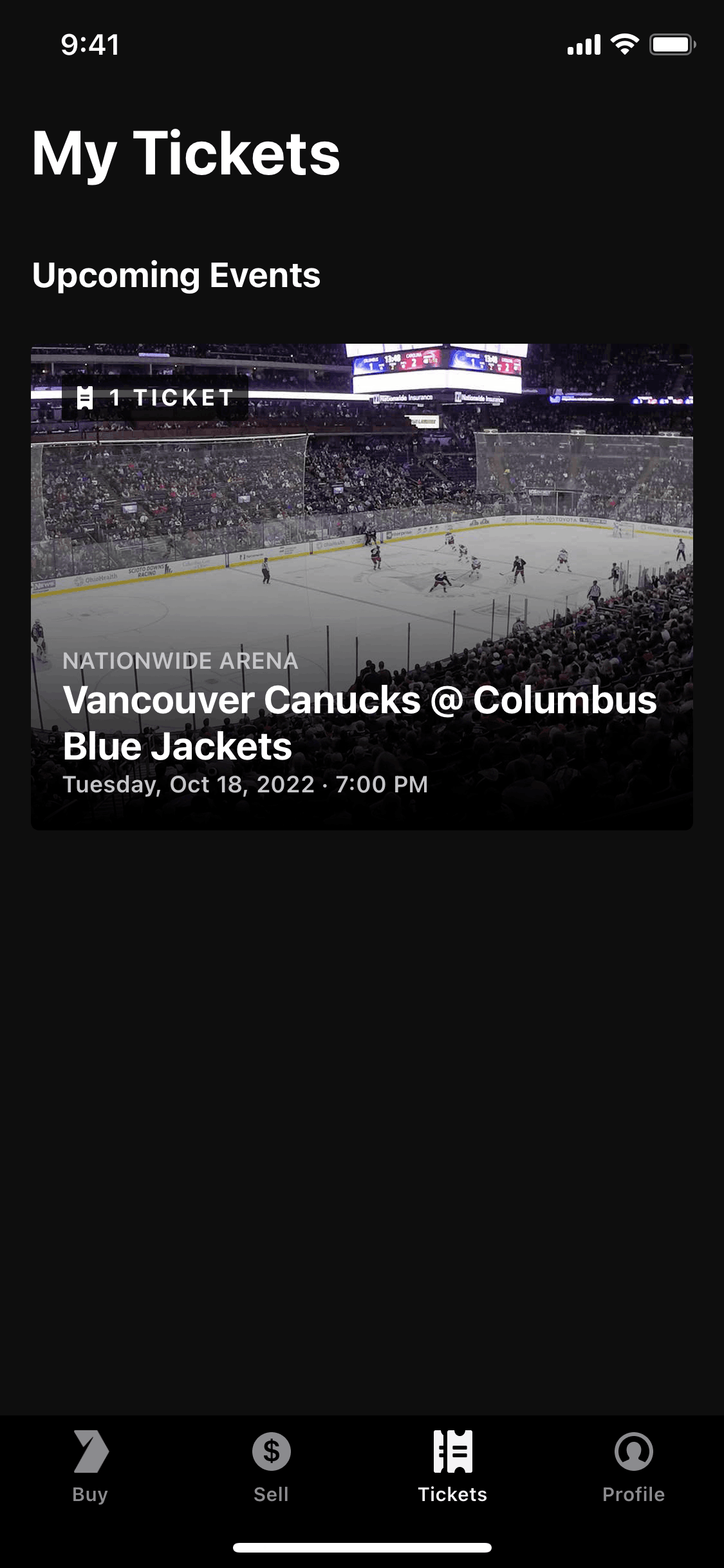 Gametime iOS Entertainment interface screenshot 3