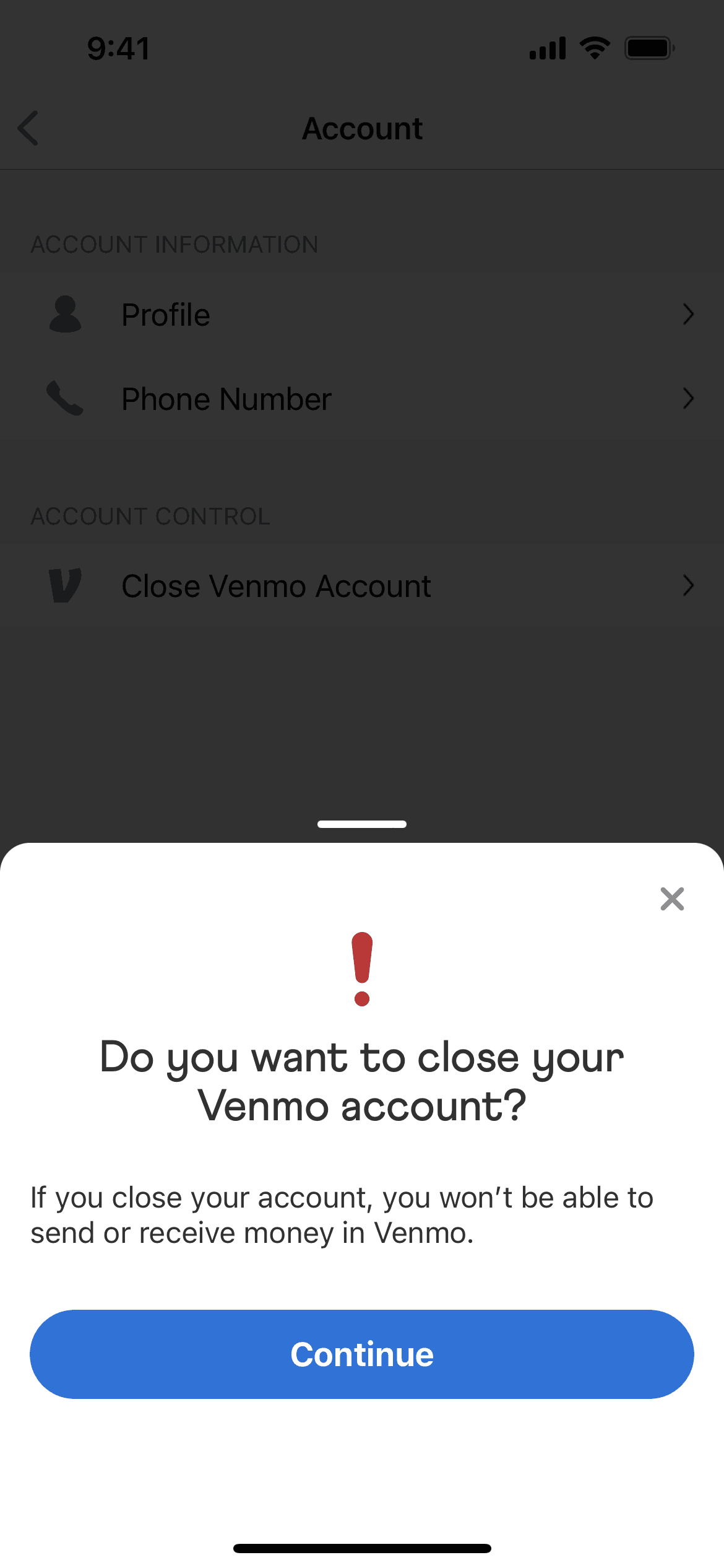Venmo iOS Finance interface screenshot 15