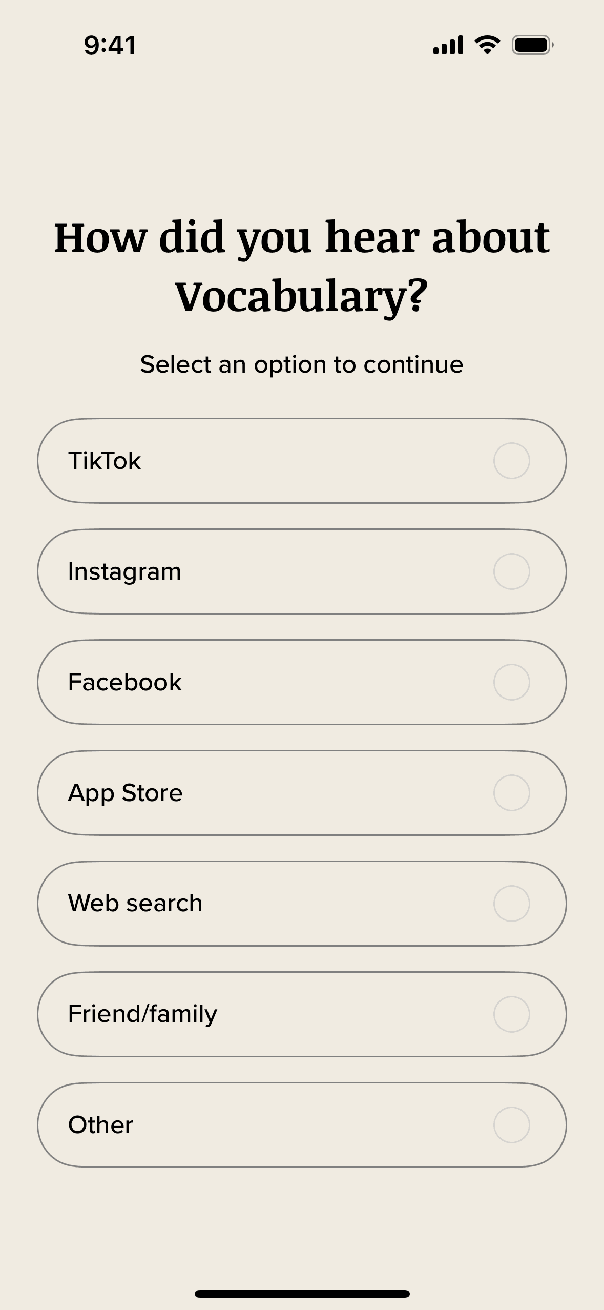 Vocabulary iOS Education interface screenshot 4