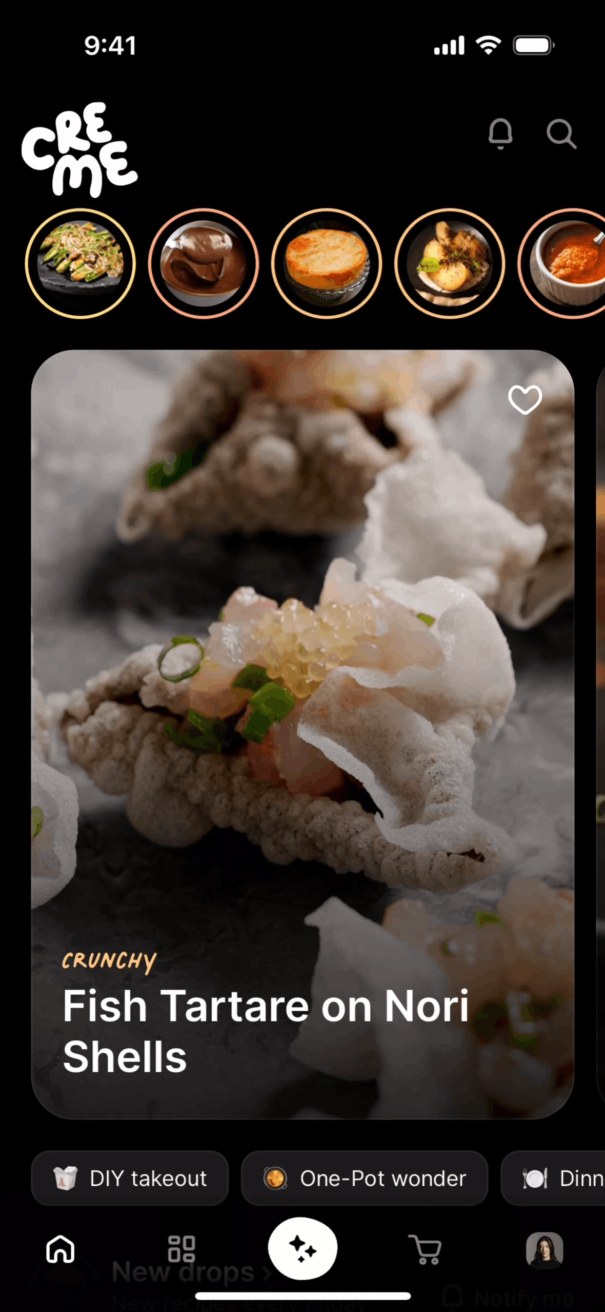 CREME iOS AI interface screenshot 2