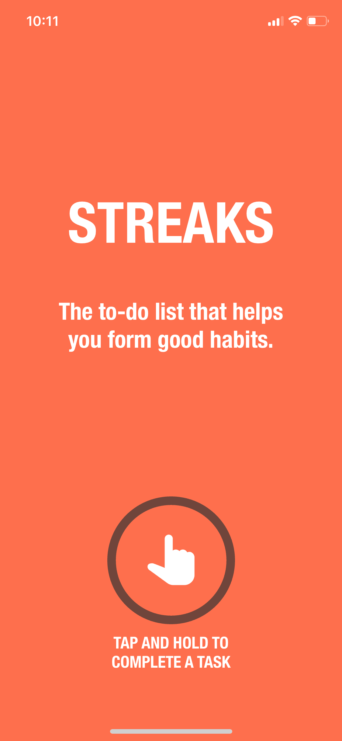 Streaks iOS Productivity interface screenshot 2