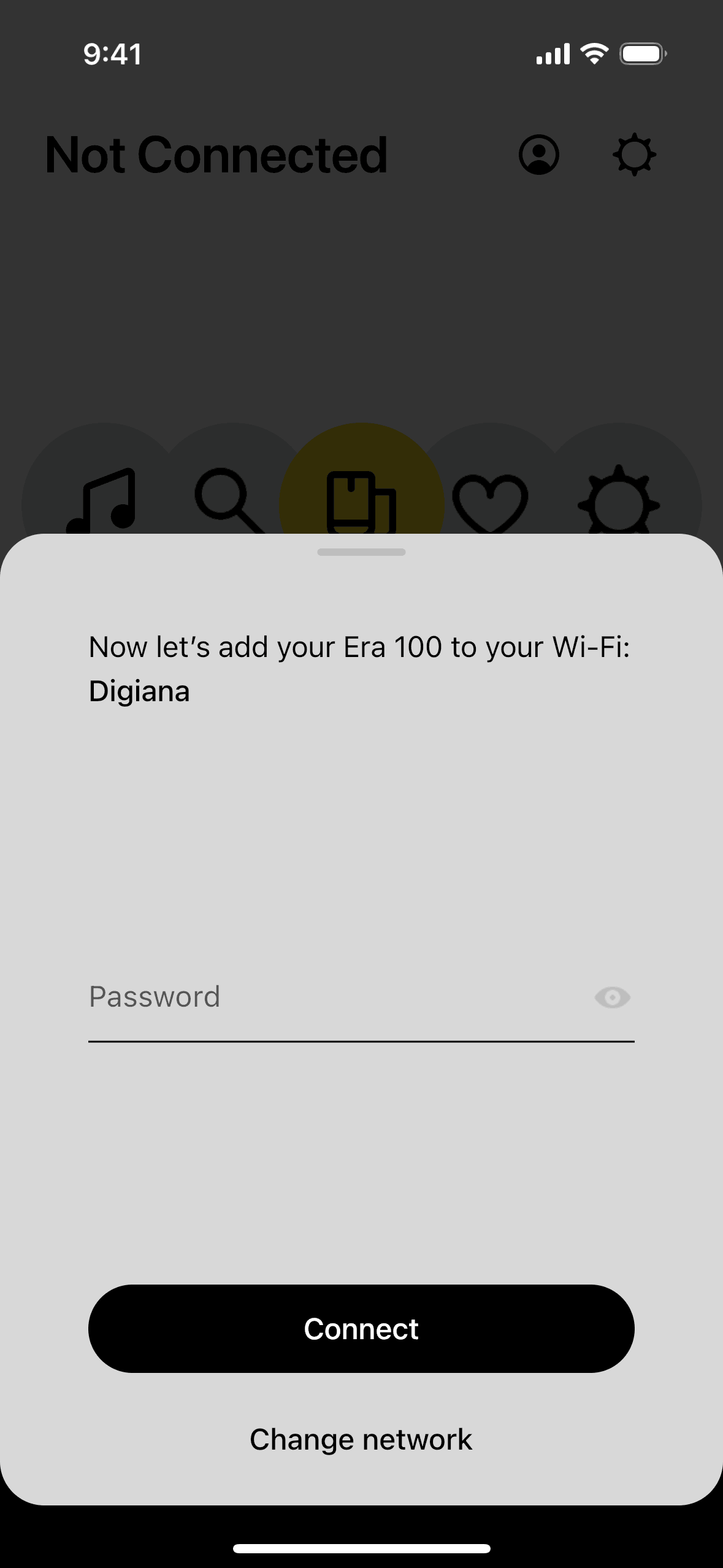 Connecting Wi-Fi to speaker on Sonos (ios) screen 2