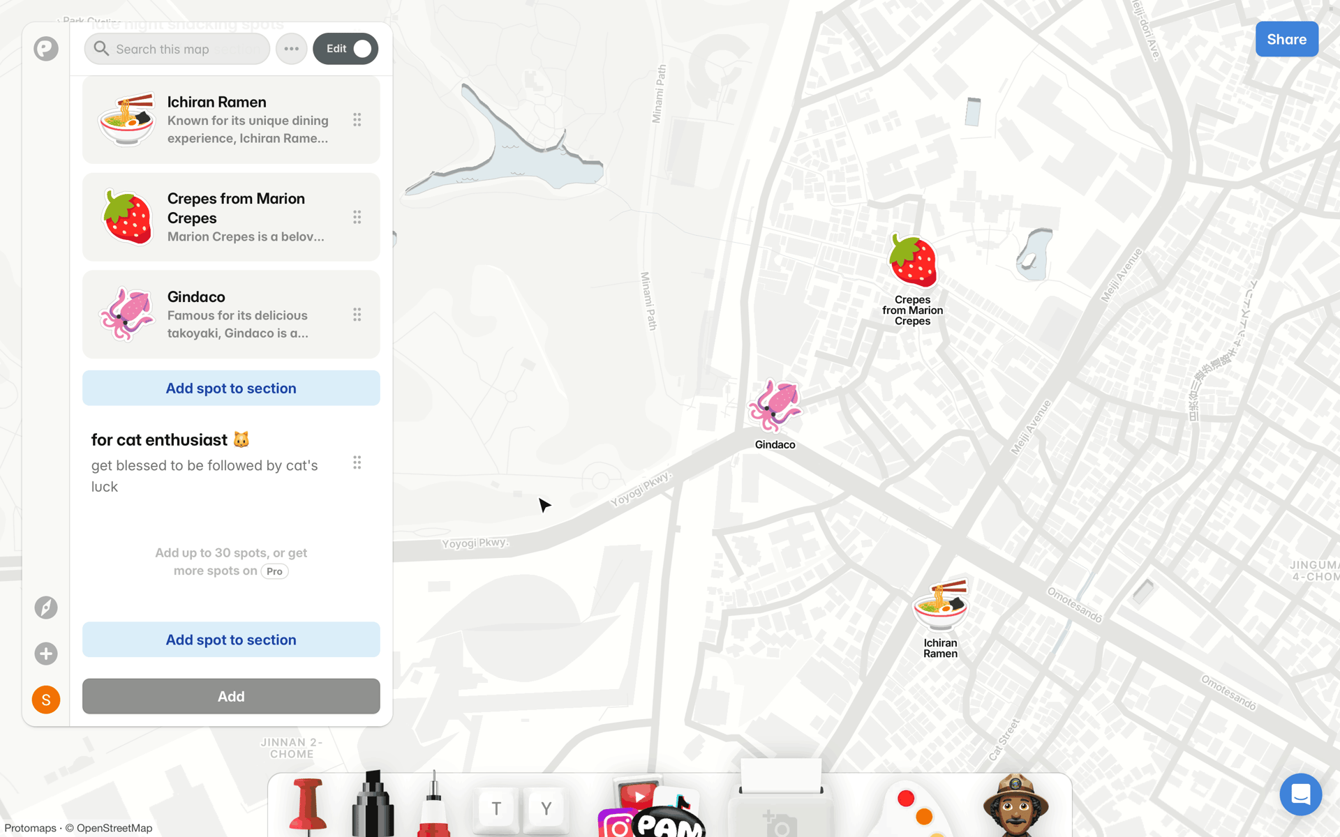 PamPam Web AI interface screenshot 1