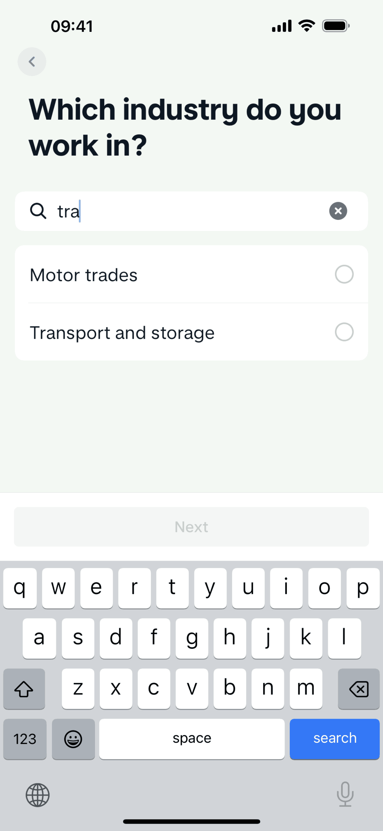 Monzo iOS app screen