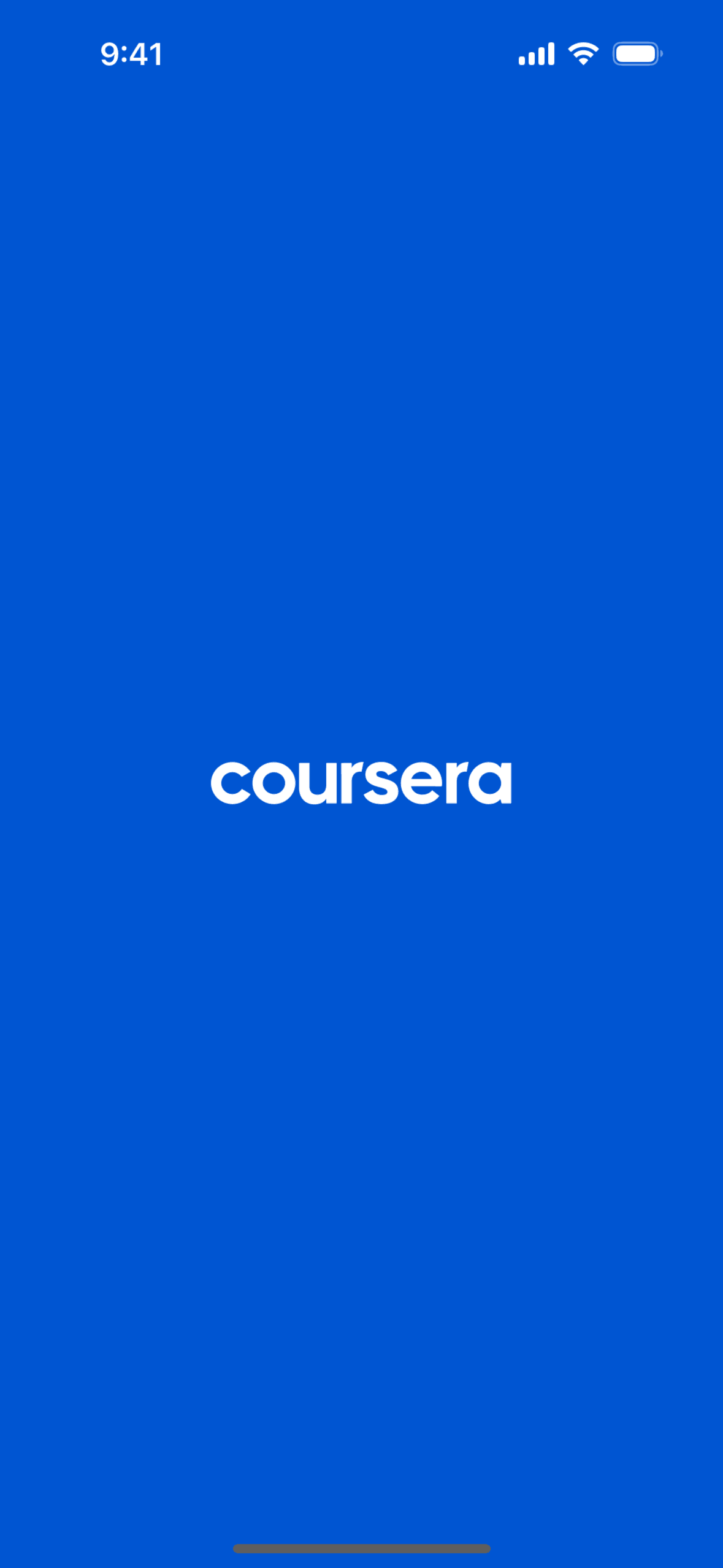 Coursera iOS Education interface screenshot 1