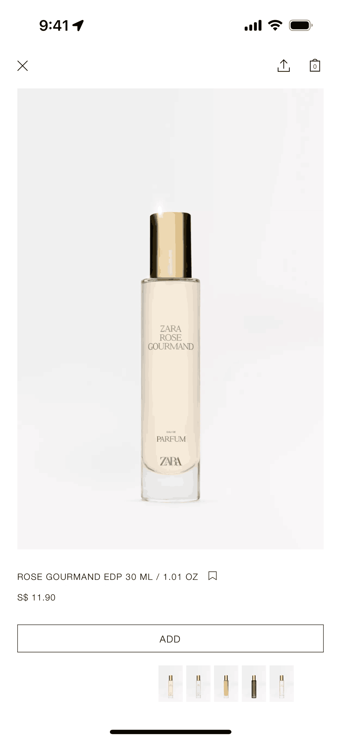 Product detail on ZARA (ios) screen 2