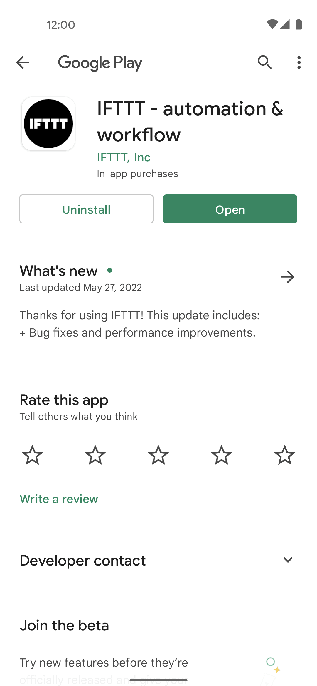 IFTTT Android Productivity interface screenshot 18
