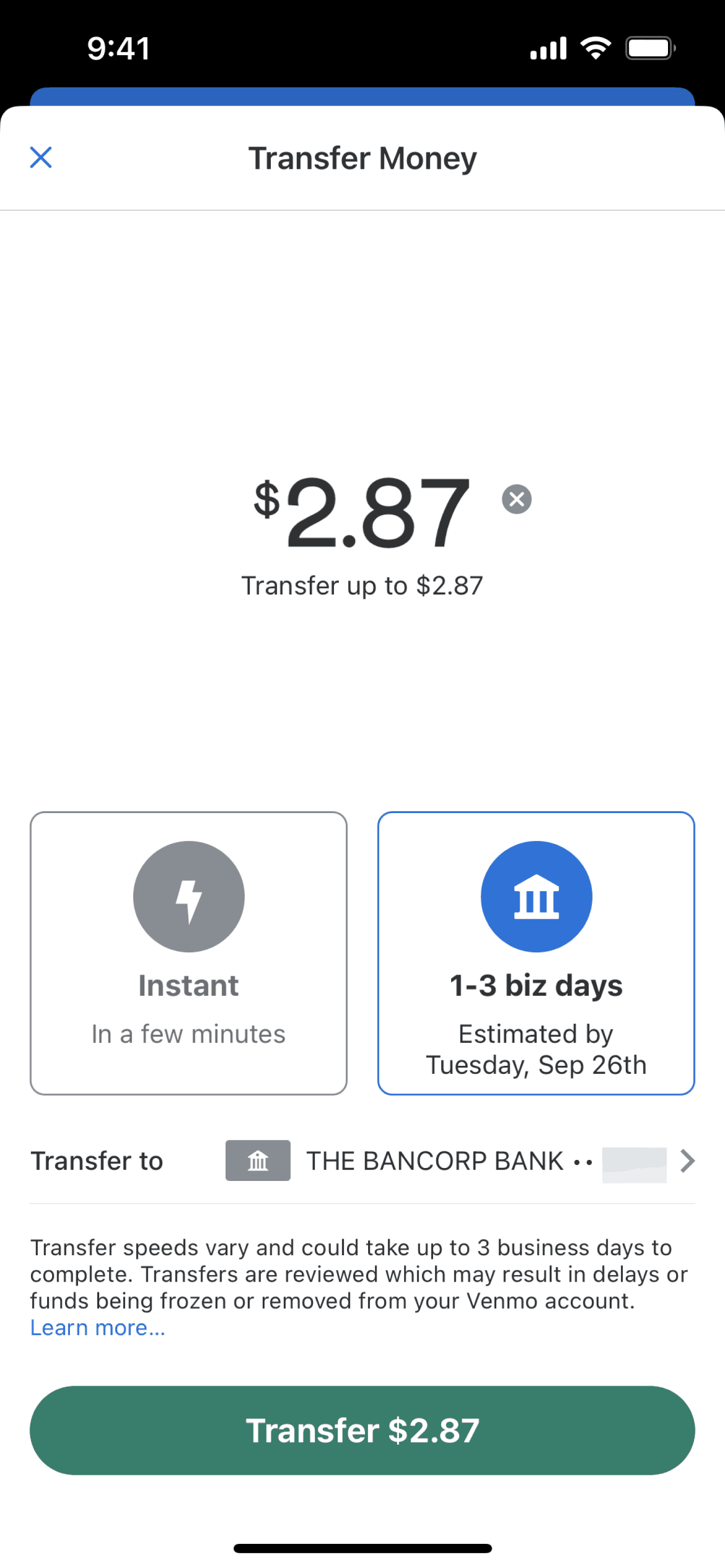 Venmo iOS Finance interface screenshot 9