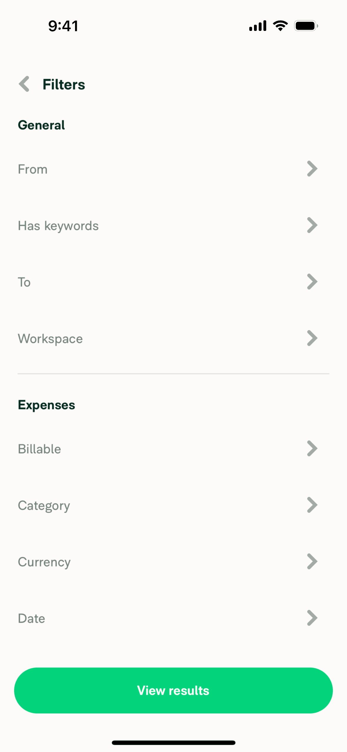 Expensify iOS Finance interface screenshot 9