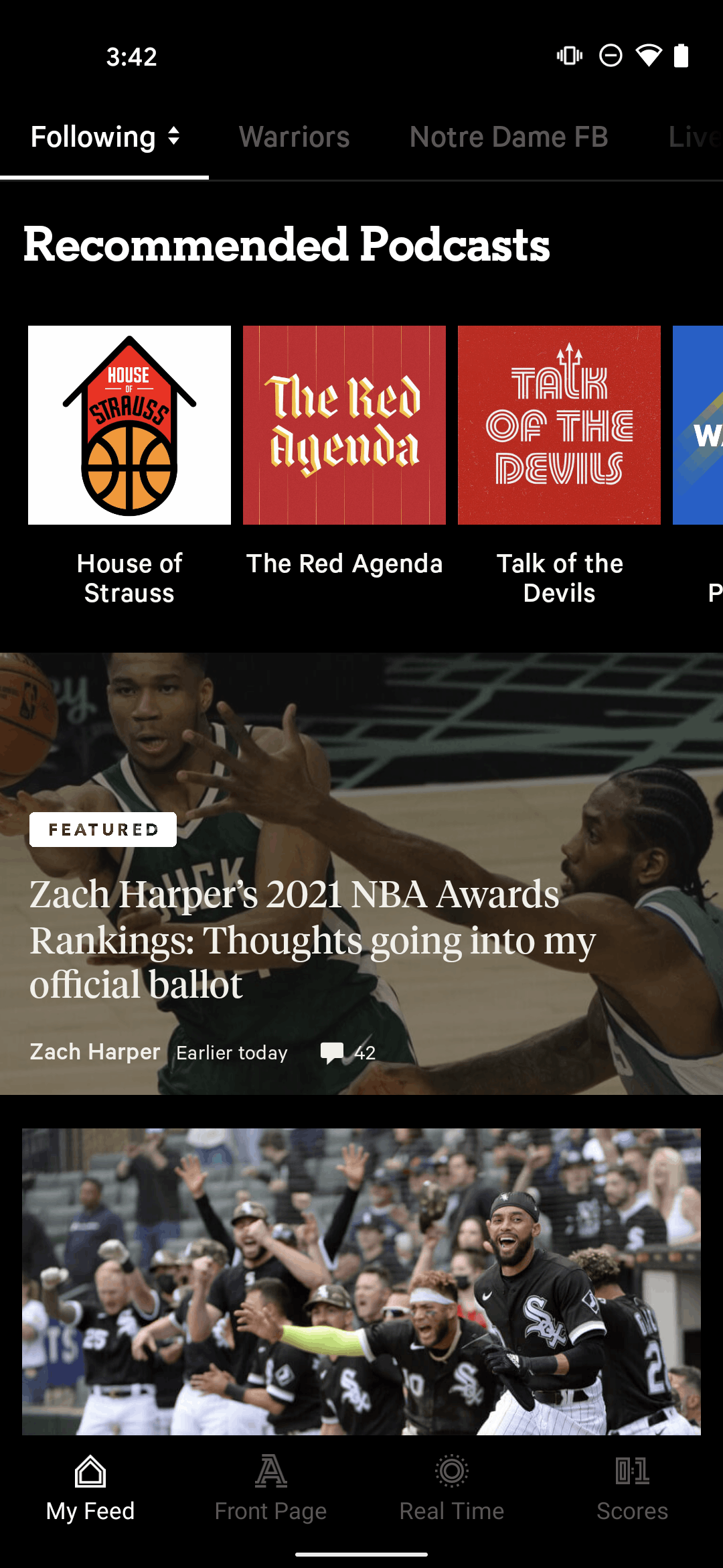The Athletic Android Sports interface screenshot 22