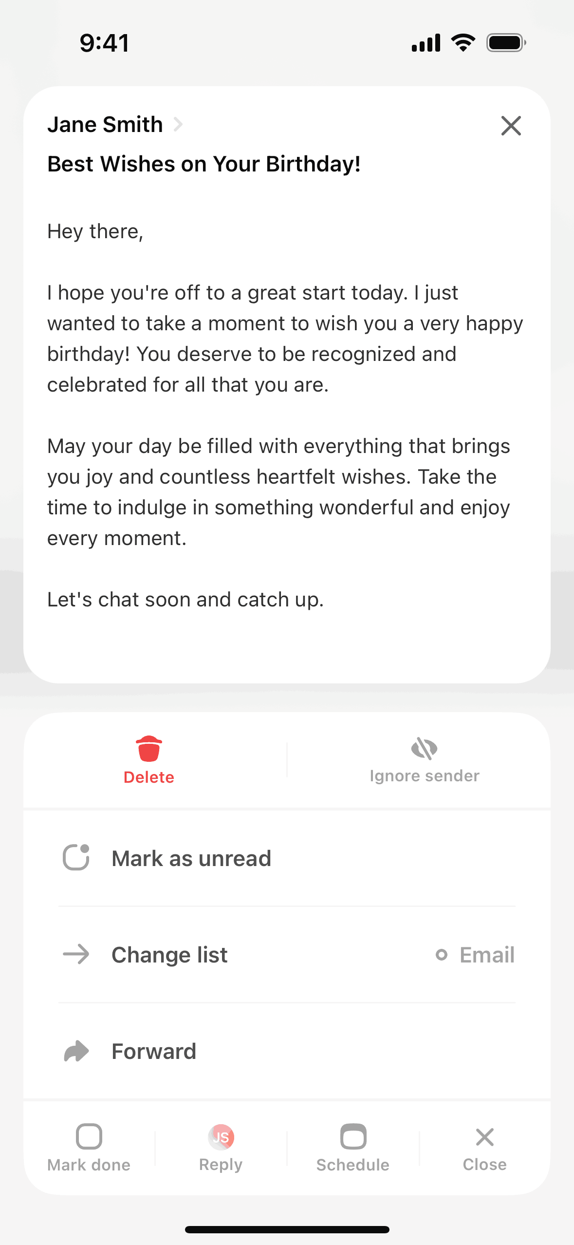 Amie iOS Productivity interface screenshot 15