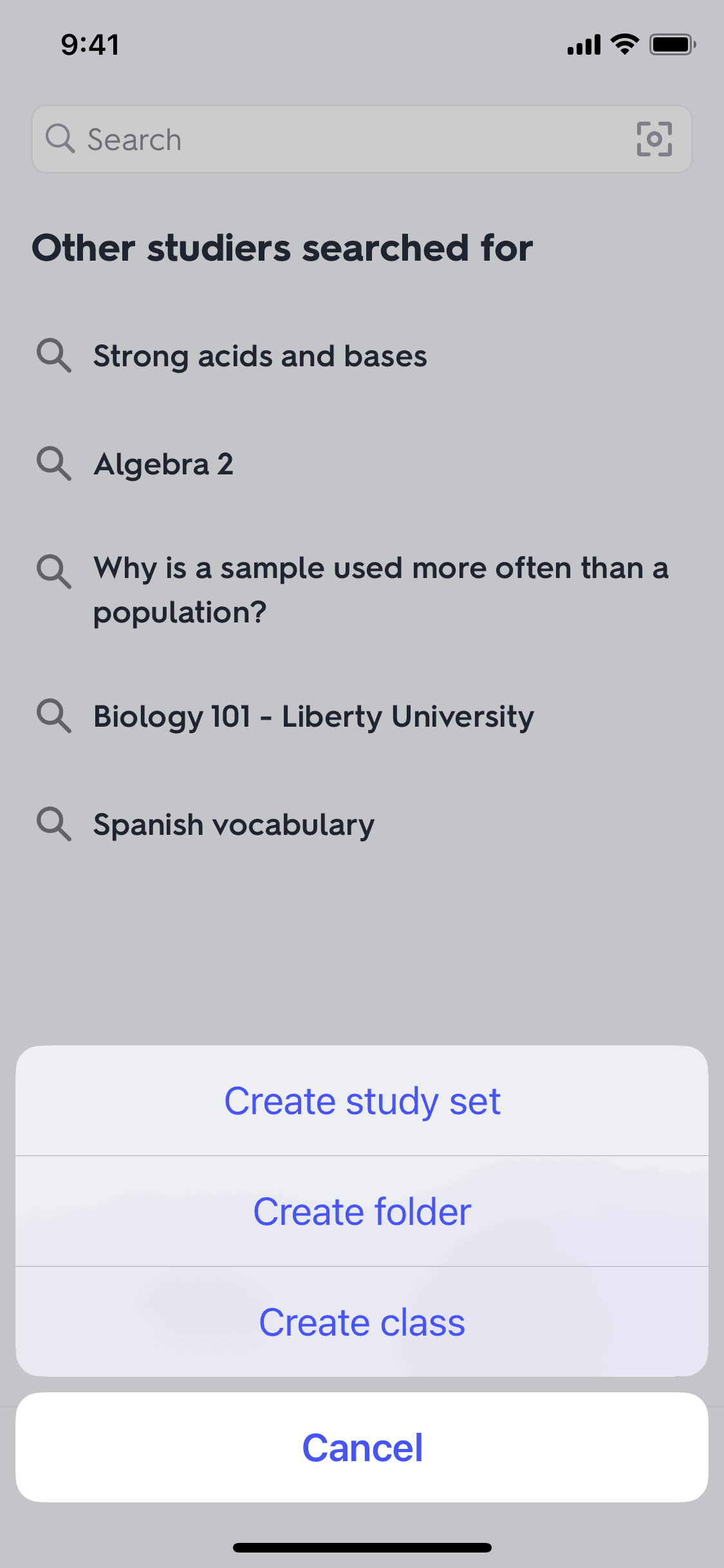 Quizlet iOS Education interface screenshot 16