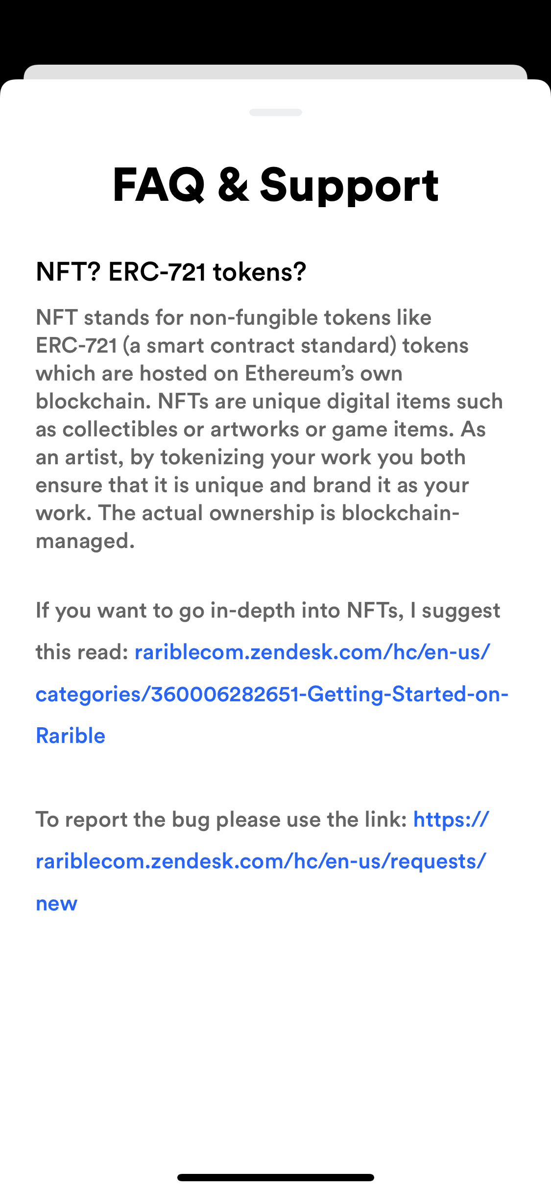 Rarible iOS Crypto & Web3 interface screenshot 12