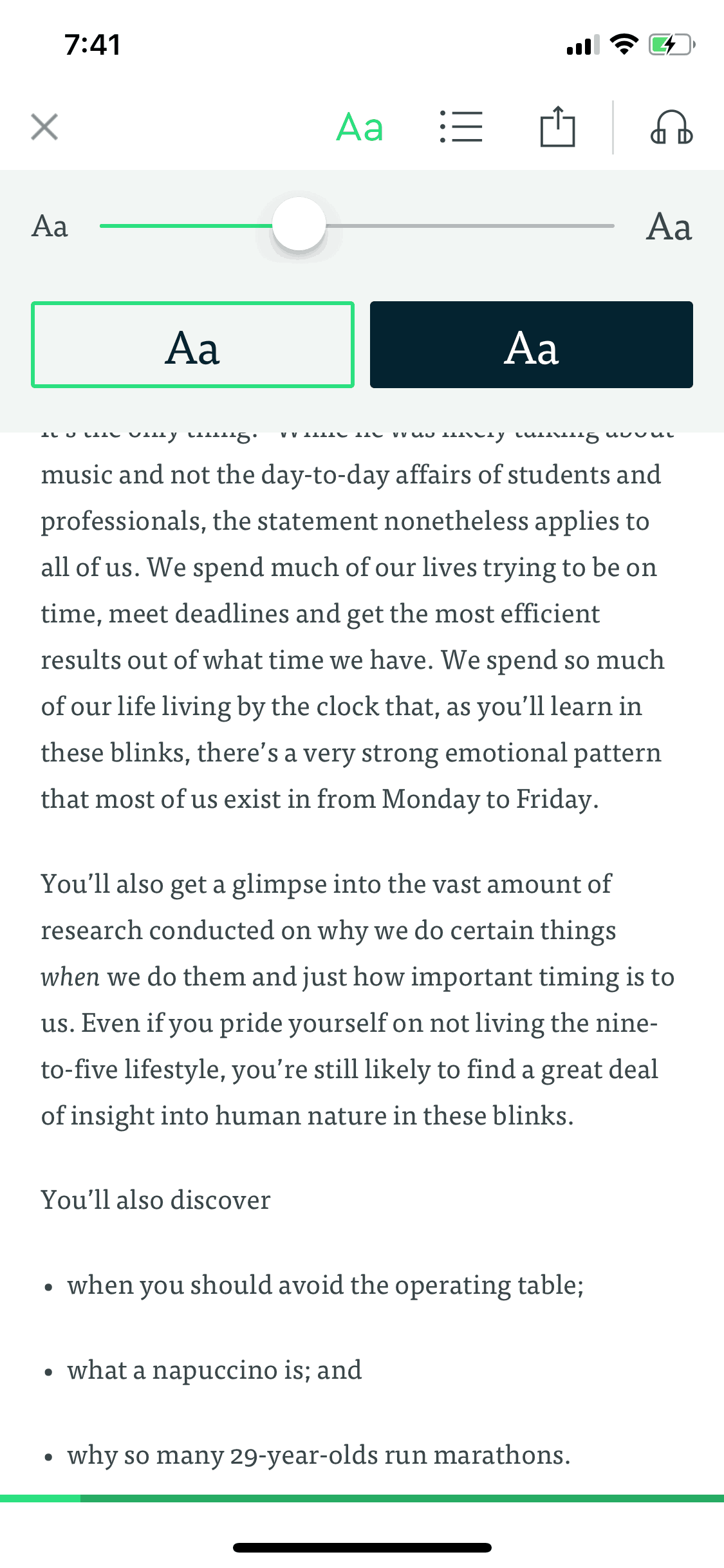 Blinkist iOS Education interface screenshot 21