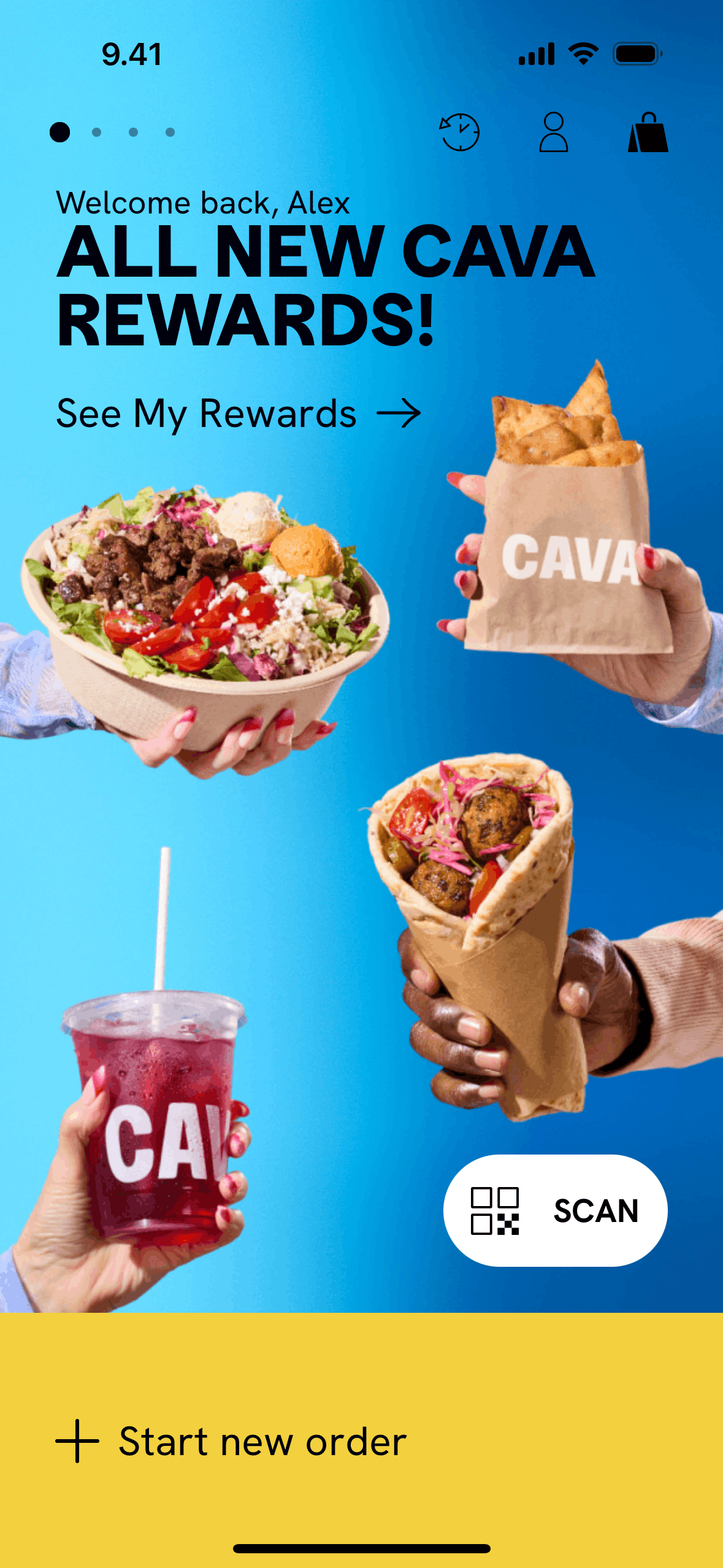 CAVA iOS Food & Drink interface screenshot 2
