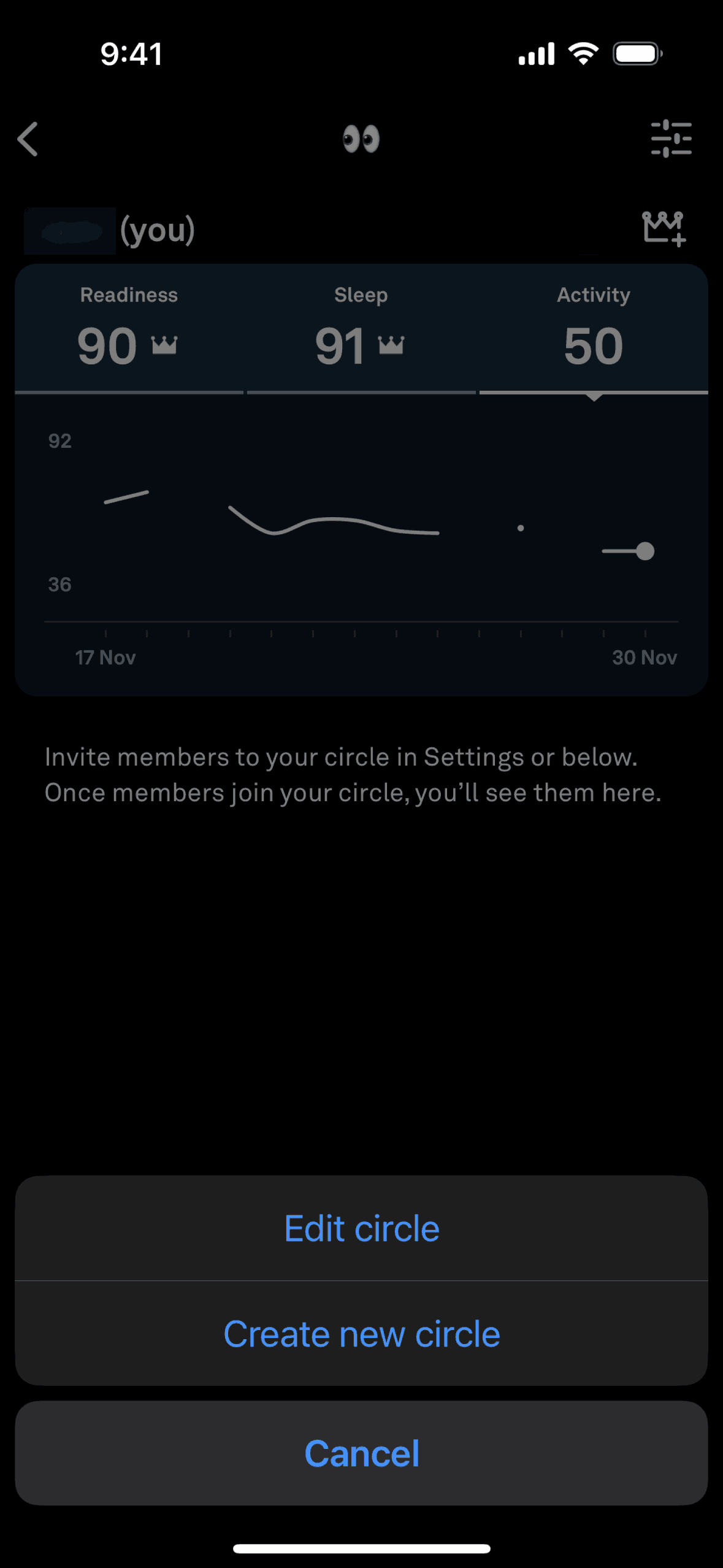 Oura iOS Health & Fitness interface screenshot 10