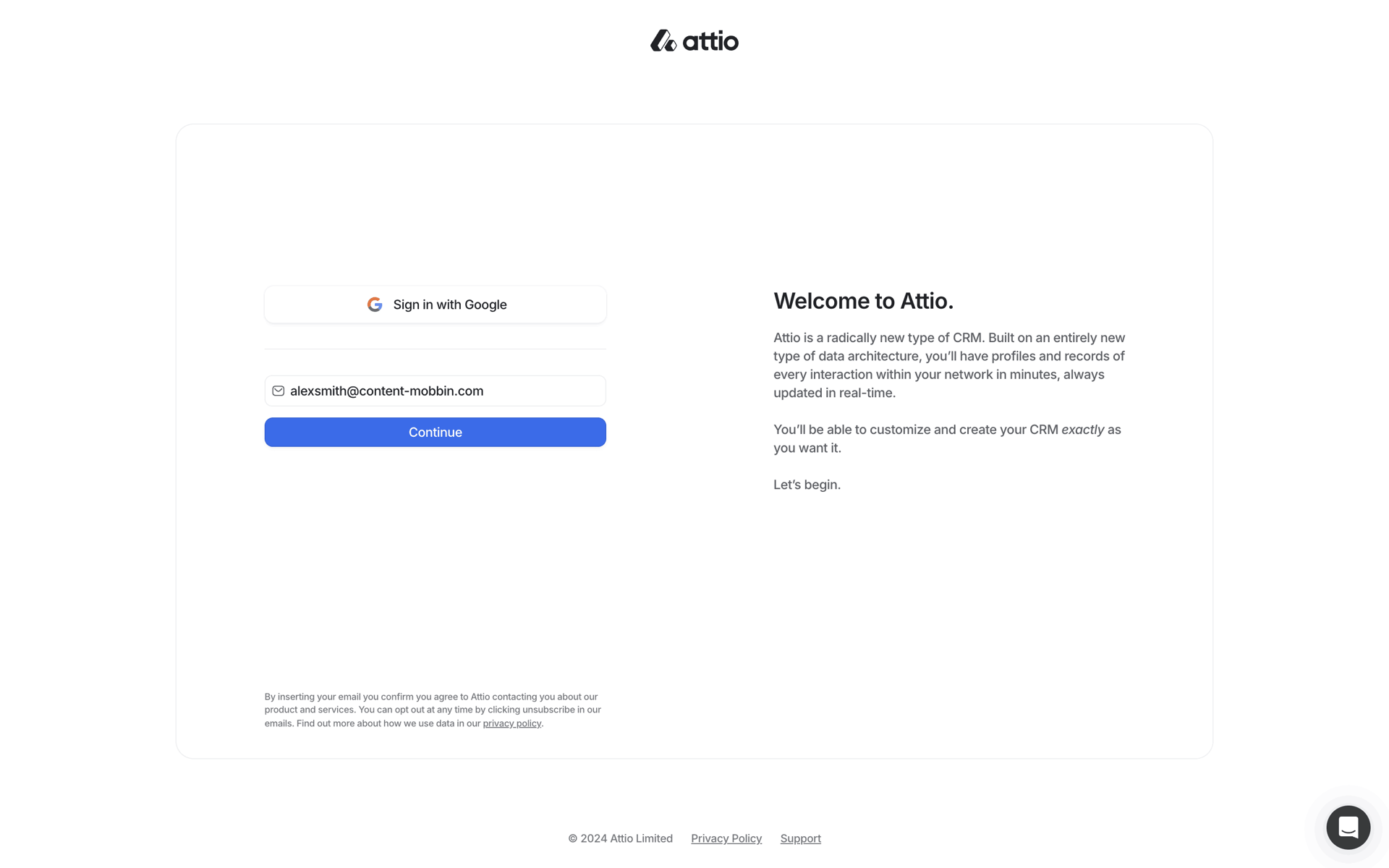 Attio onboarding screen 3