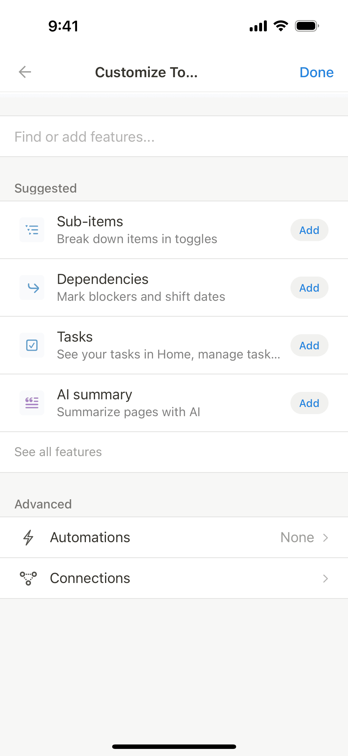 Notion iOS Collaboration interface screenshot 11