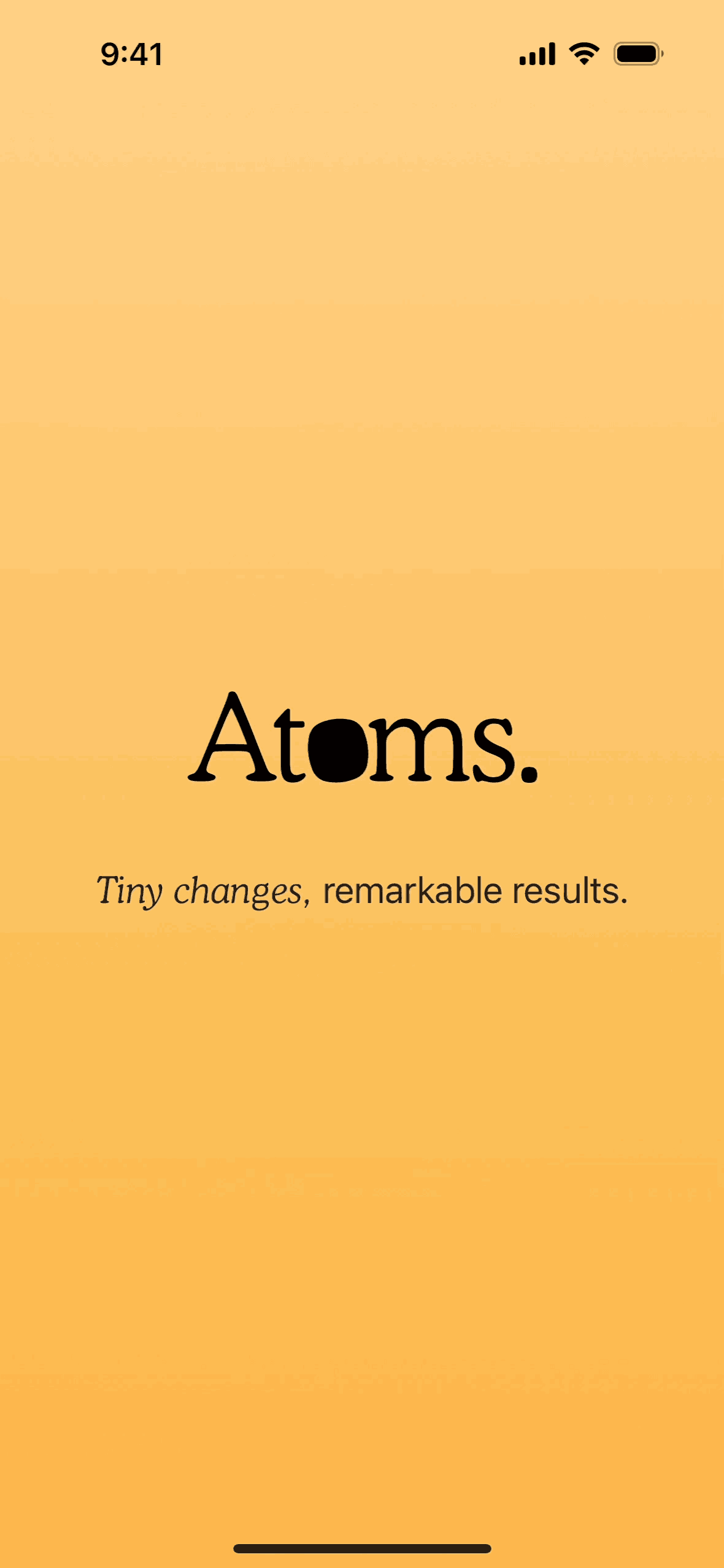 Atoms iOS Productivity interface screenshot 1