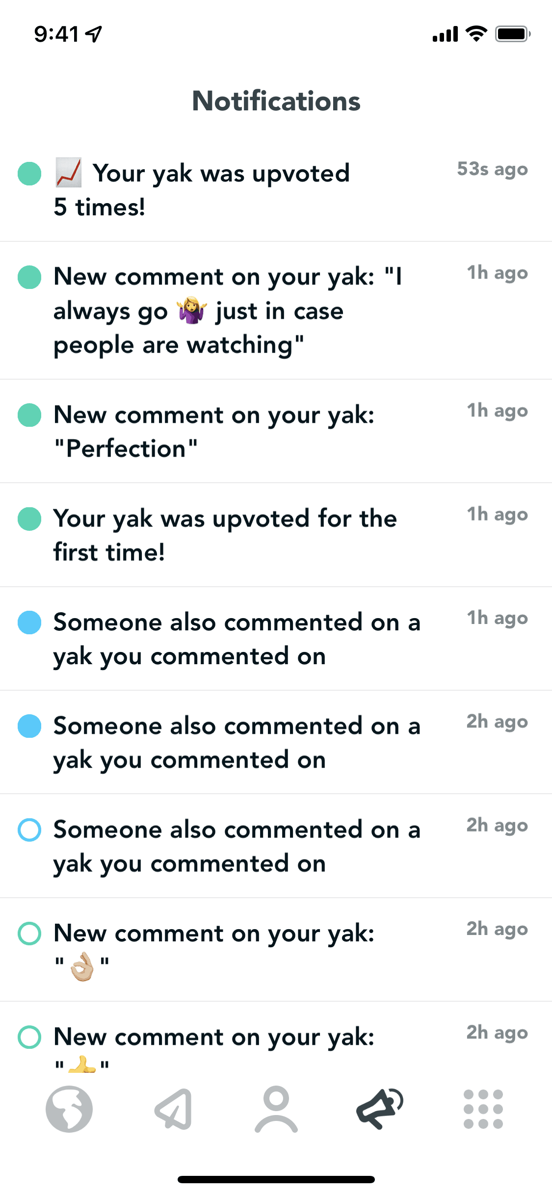 Yik Yak iOS Social Networking interface screenshot 4