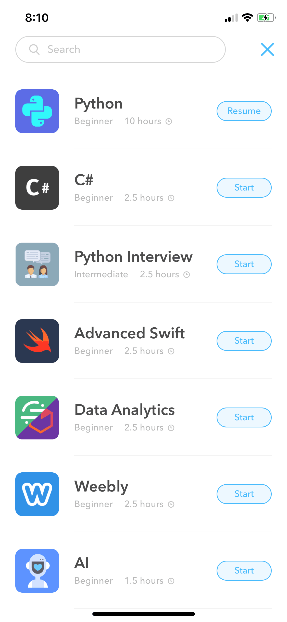 Py iOS Education interface screenshot 2