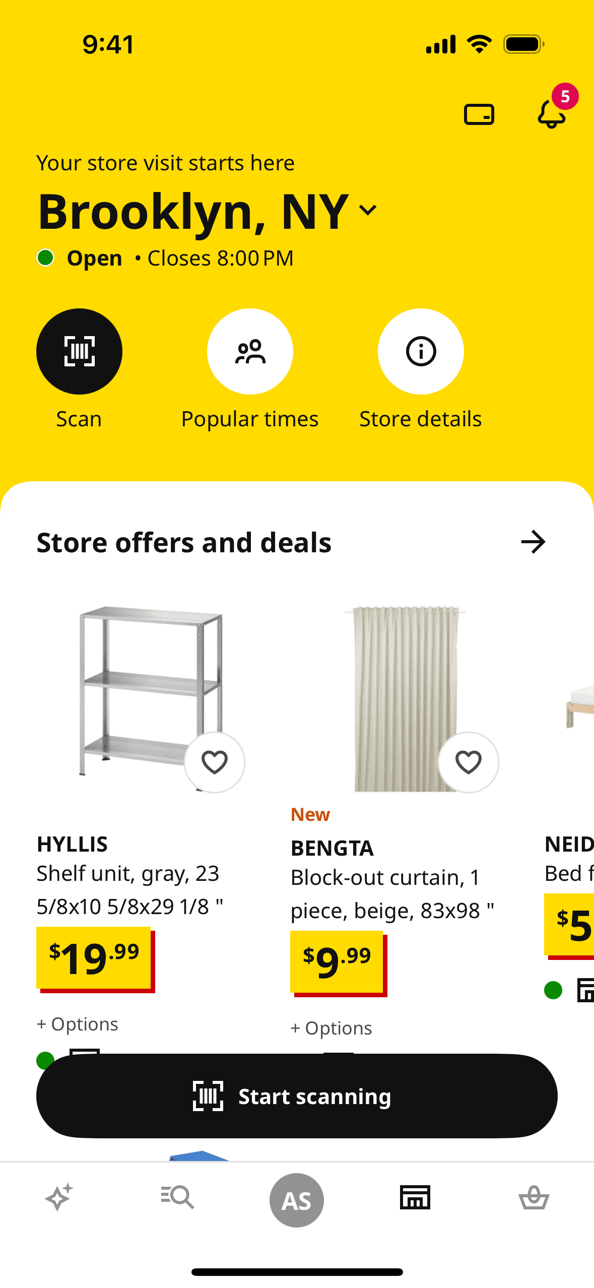 IKEA iOS Shopping interface screenshot 1