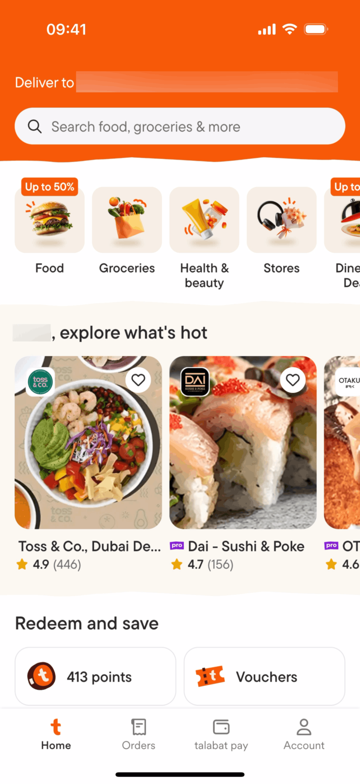 talabat iOS Food & Drink interface screenshot 2