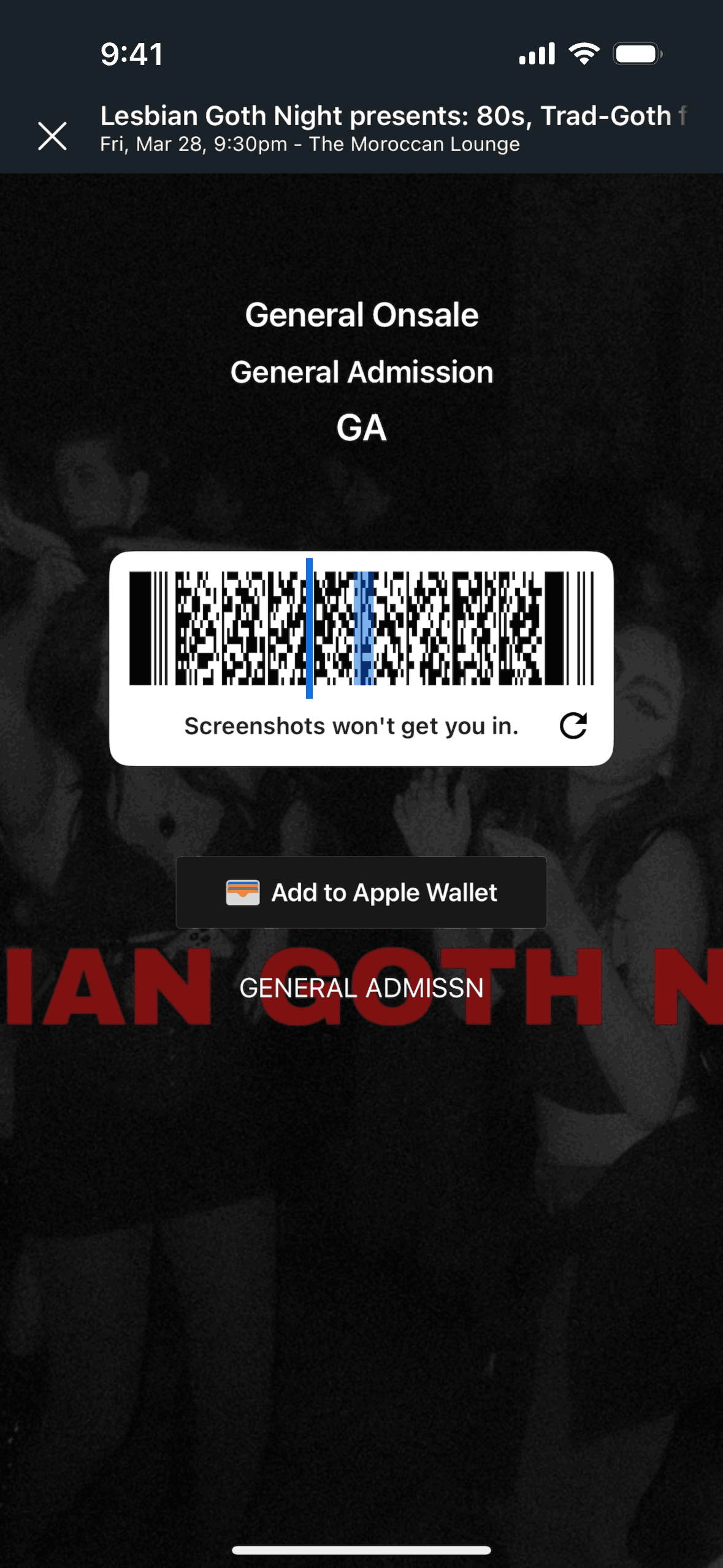 Live Nation iOS Music & Audio interface screenshot 18