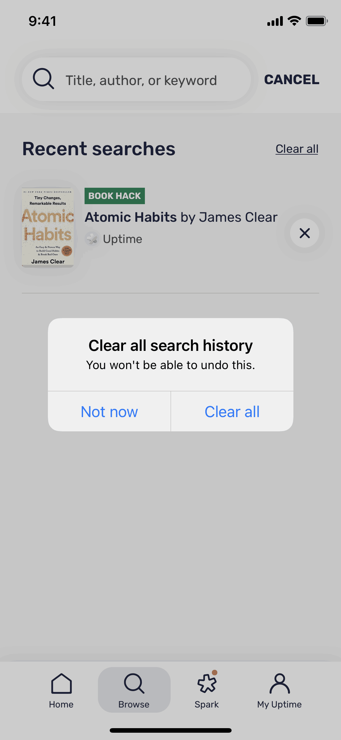 Uptime iOS Education interface screenshot 20
