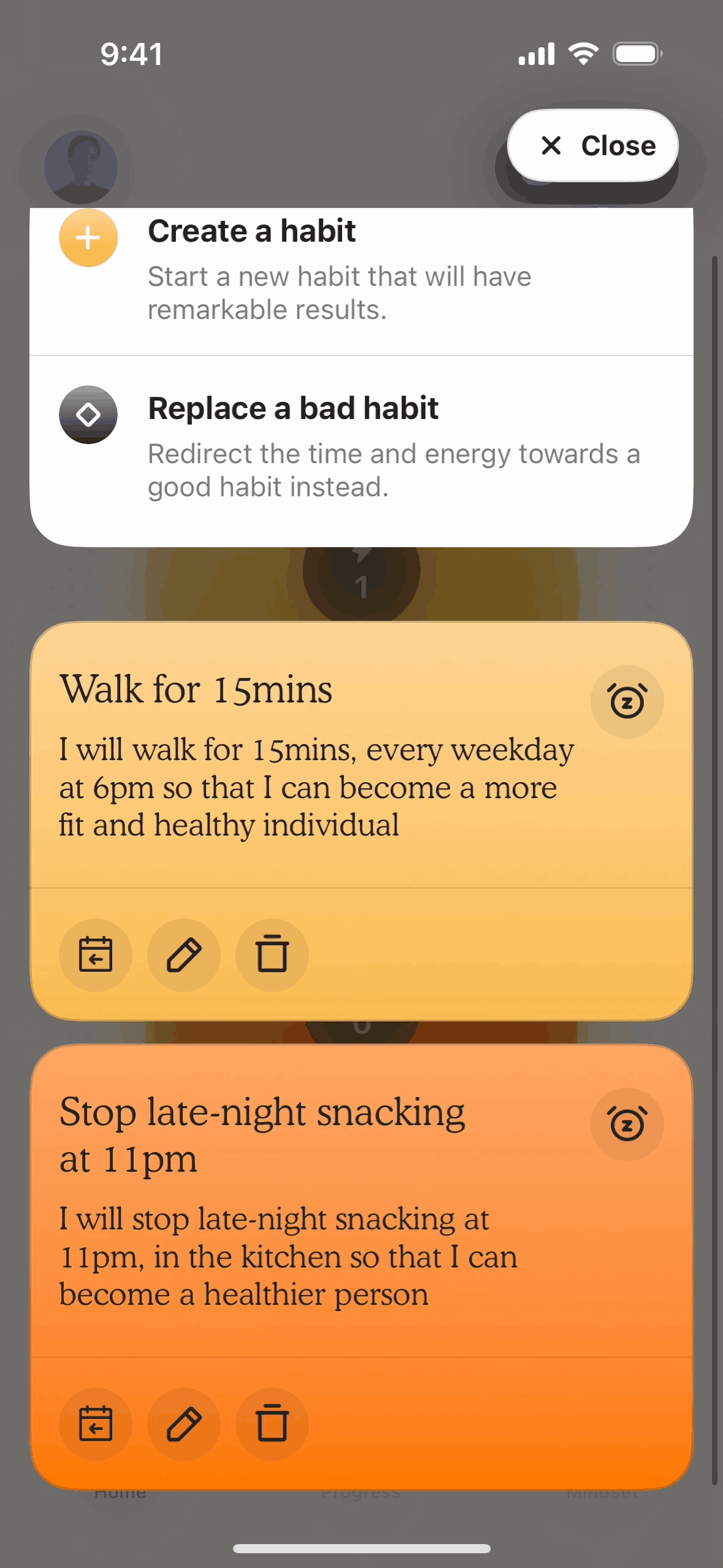 Atoms iOS Productivity interface screenshot 4