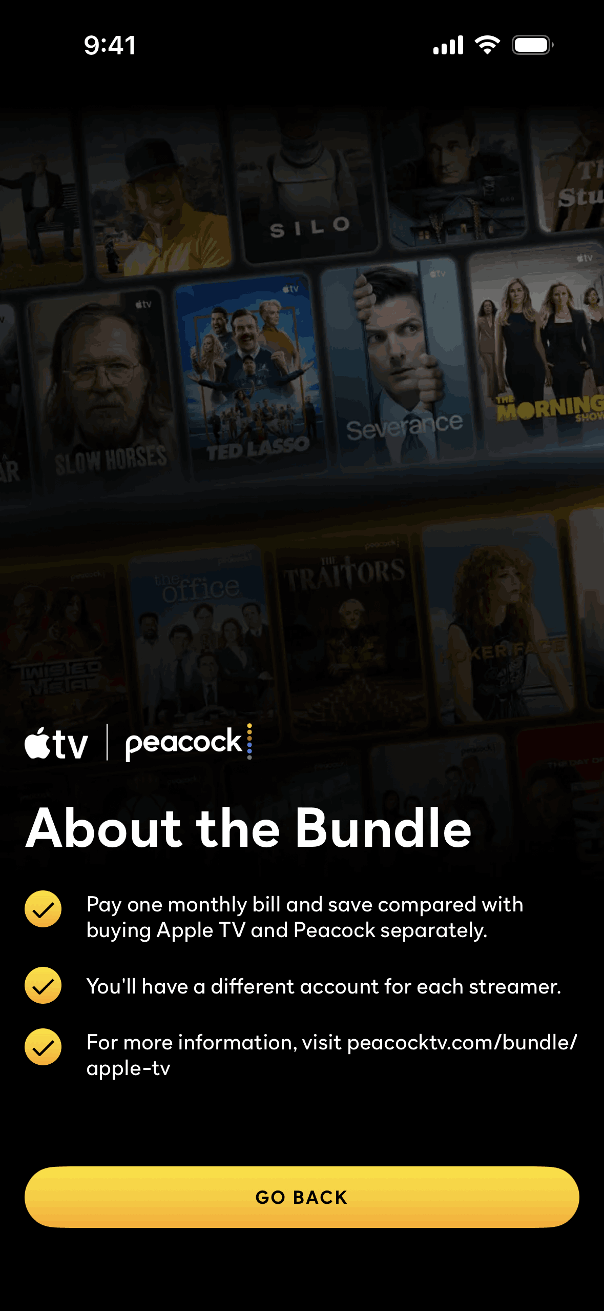 Peacock iOS Entertainment interface screenshot 17