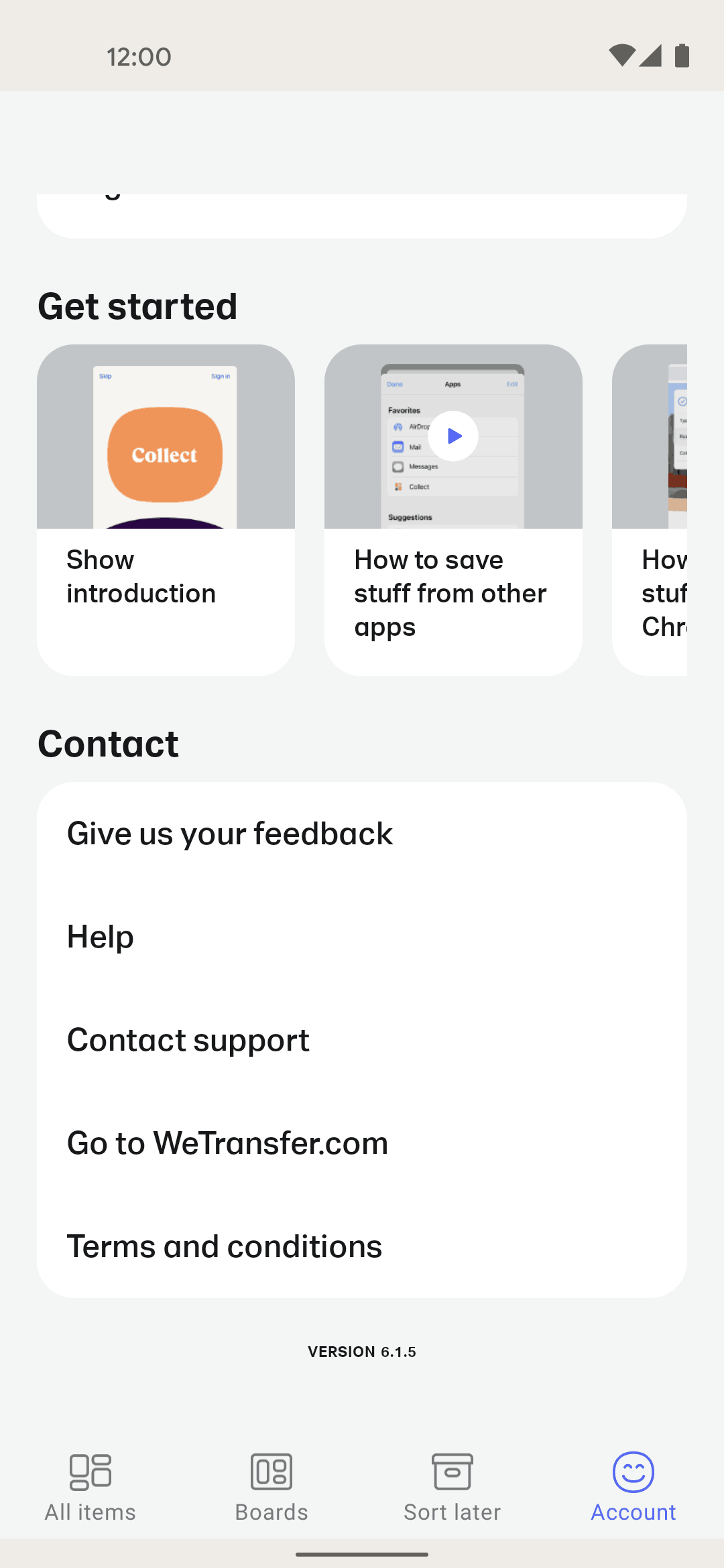 Collect Android Productivity interface screenshot 17