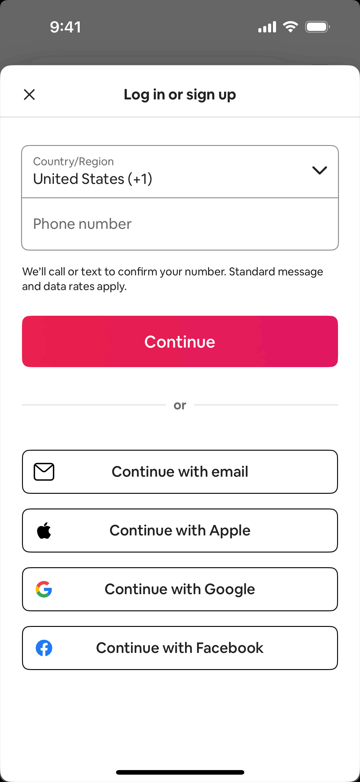 Airbnb onboarding screen 1