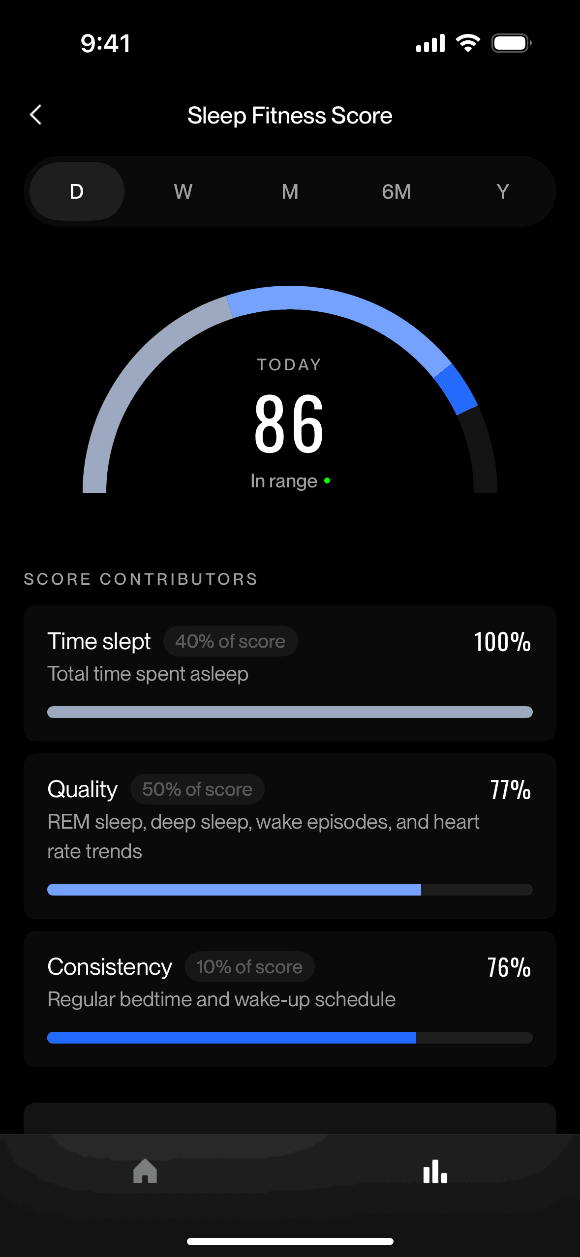 Eight Sleep iOS Health & Fitness interface screenshot 9