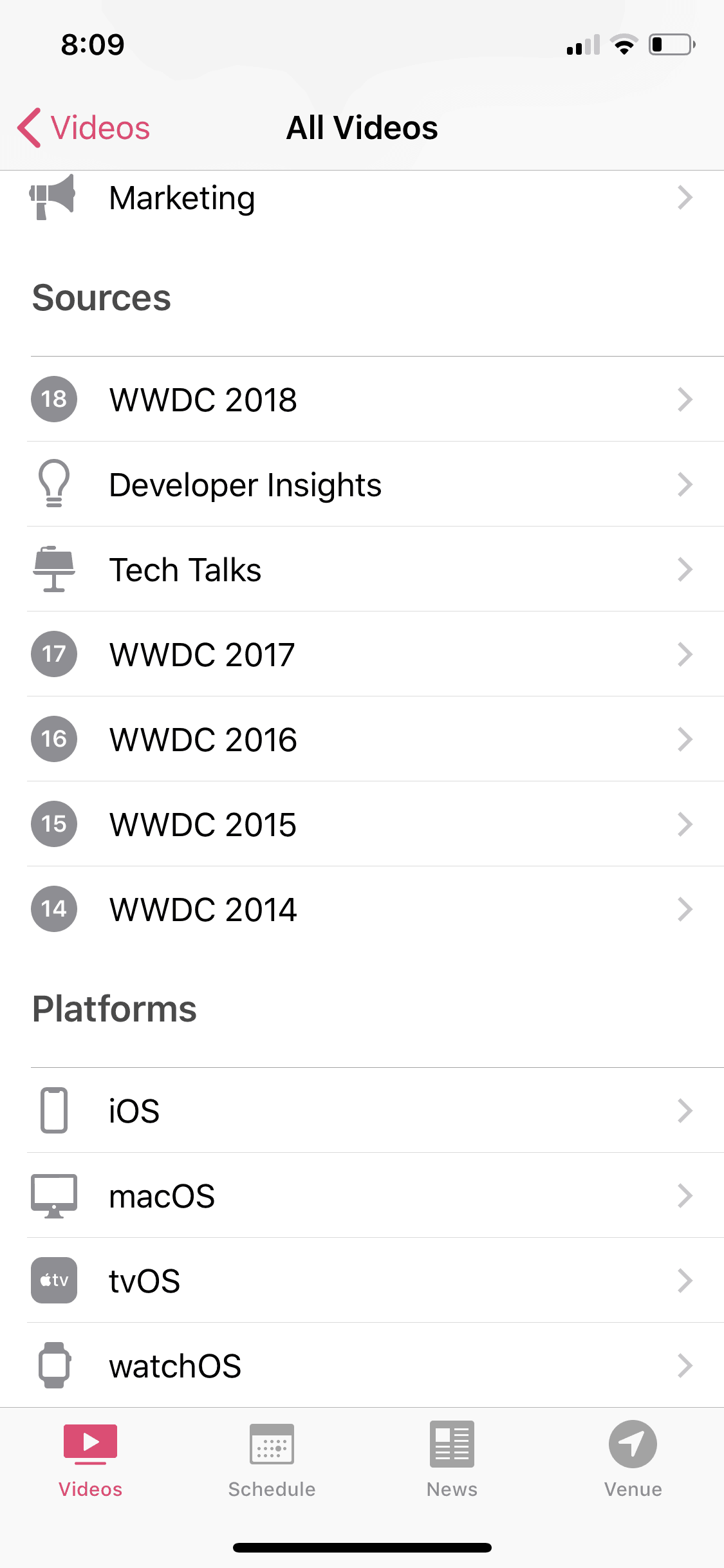 WWDC iOS Reference interface screenshot 16