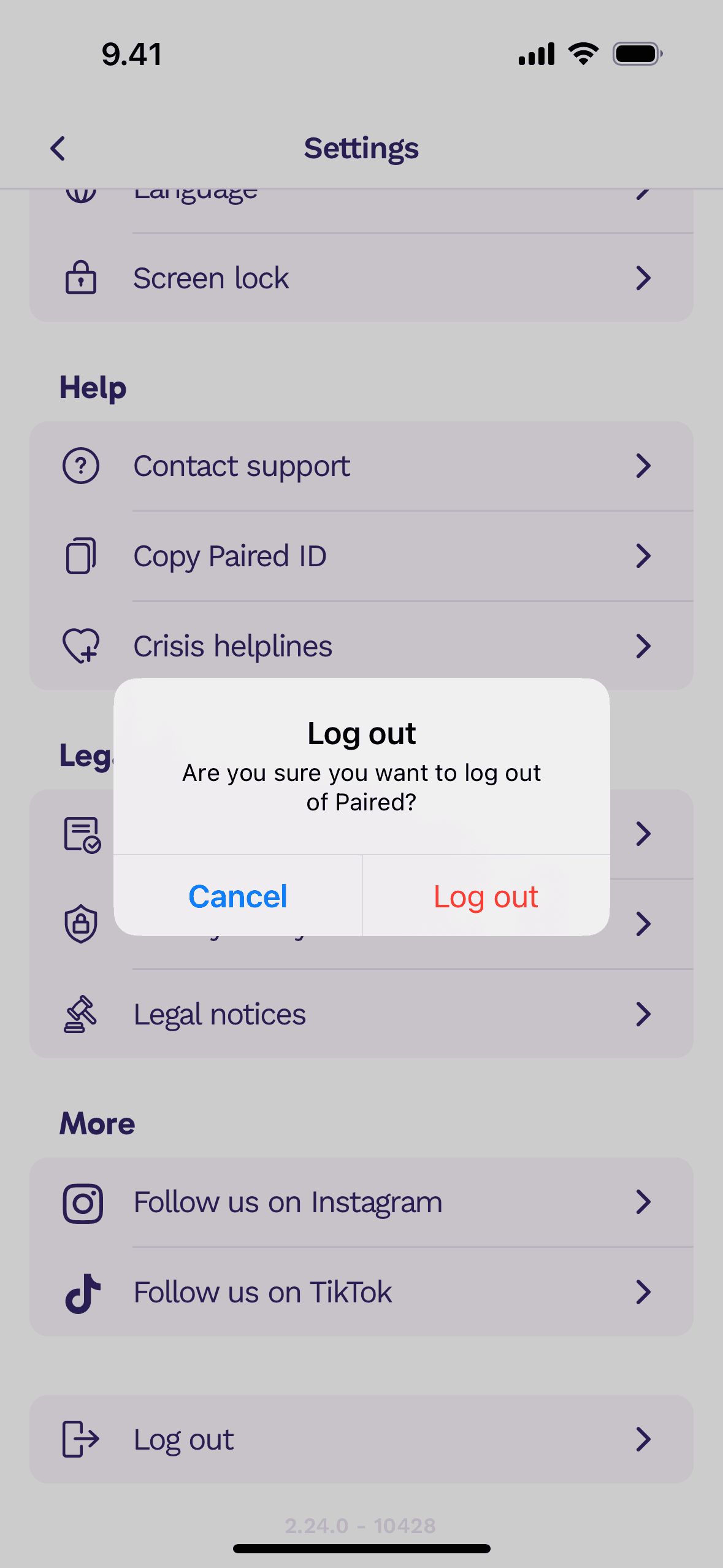 Paired iOS Health & Fitness interface screenshot 22
