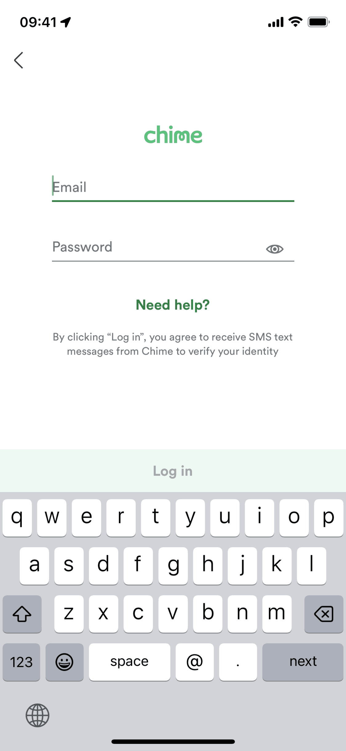 Chime iOS Finance interface screenshot 3