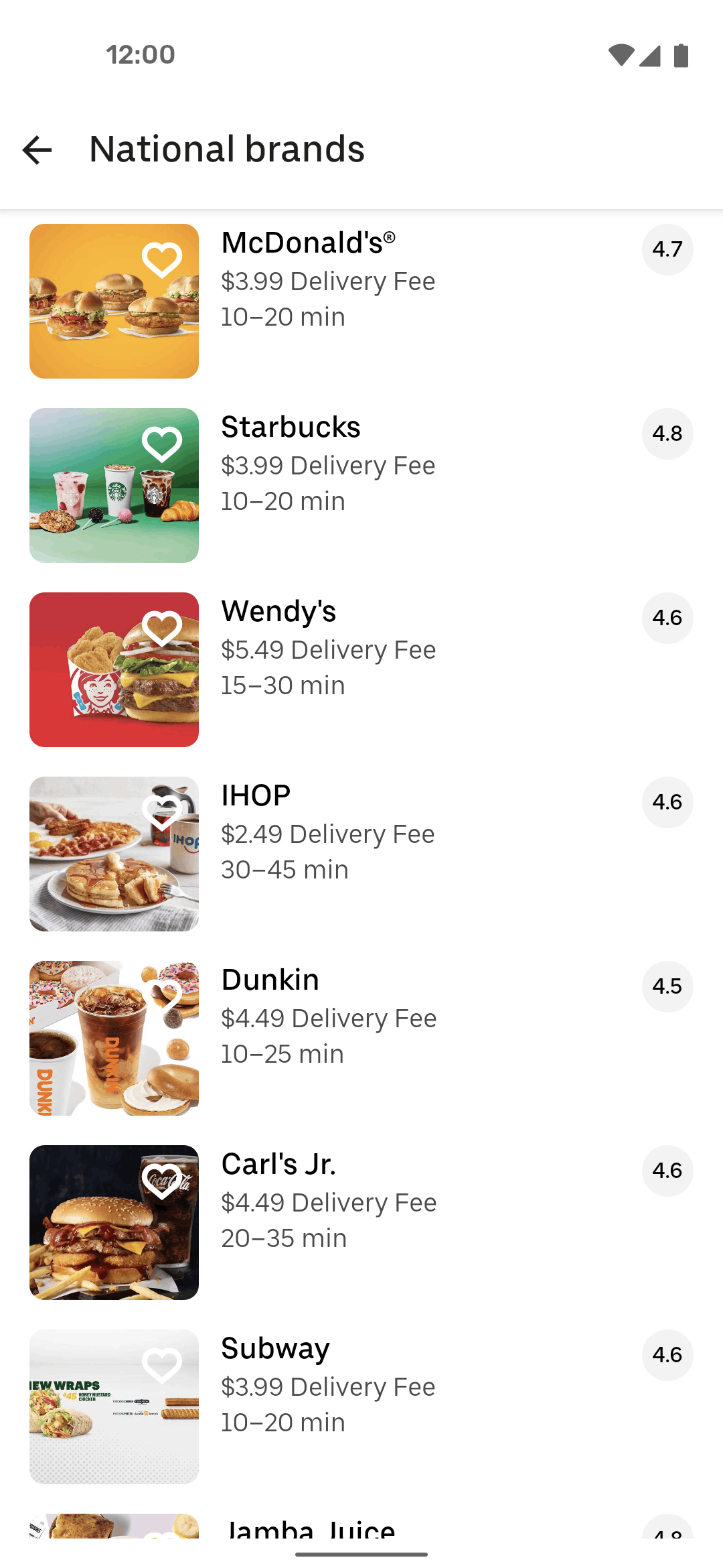 Uber Eats Android Food & Drink interface screenshot 13