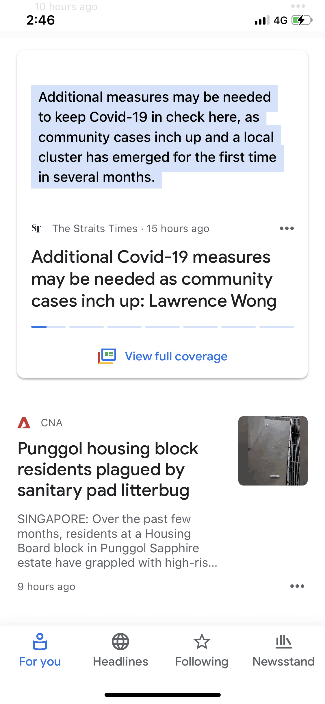 Google News iOS News interface screenshot 13