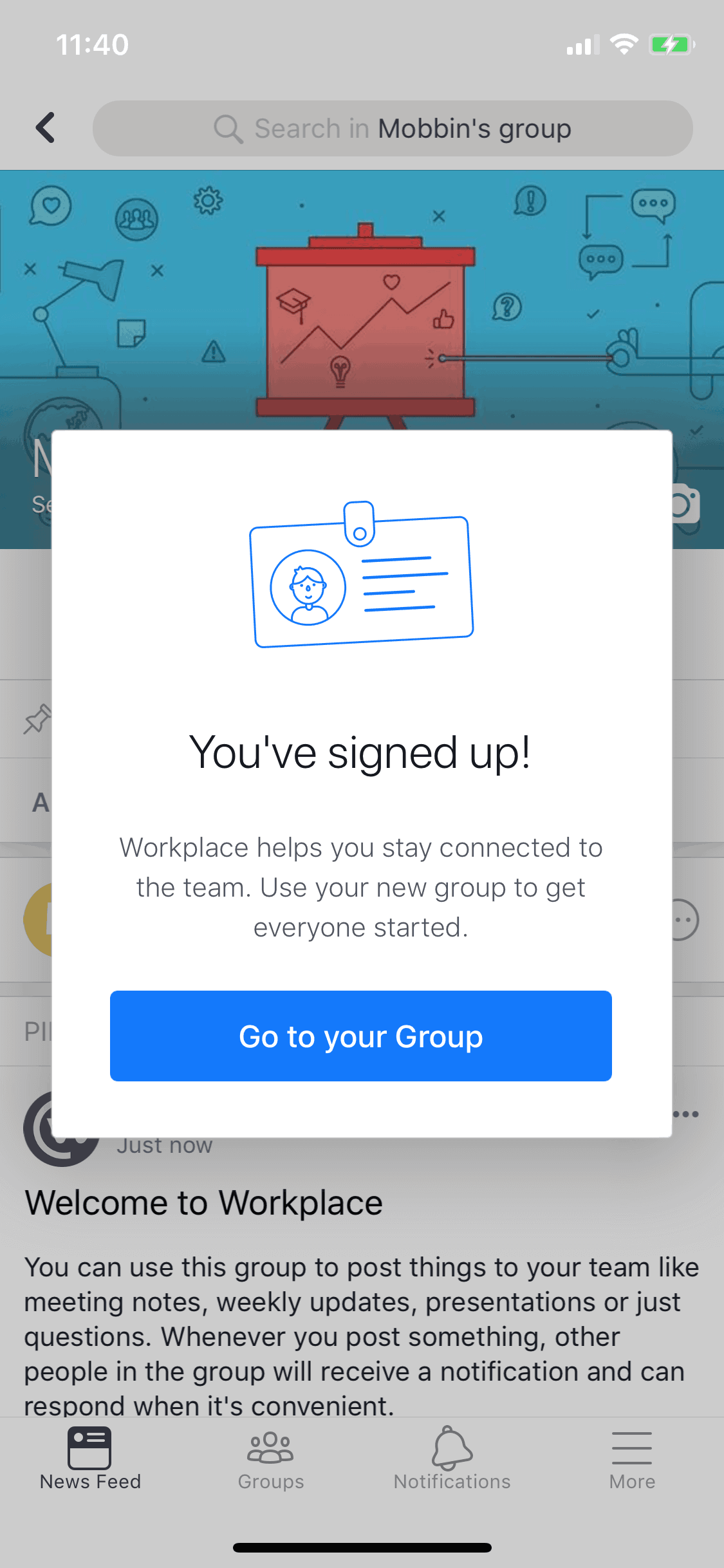 Workplace iOS Business interface screenshot 13