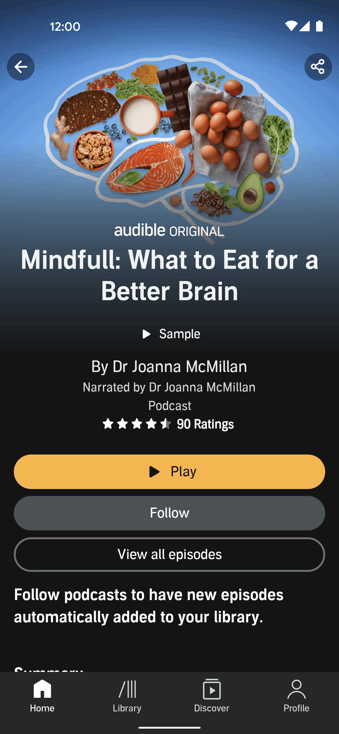 Audible Android Entertainment interface screenshot 12