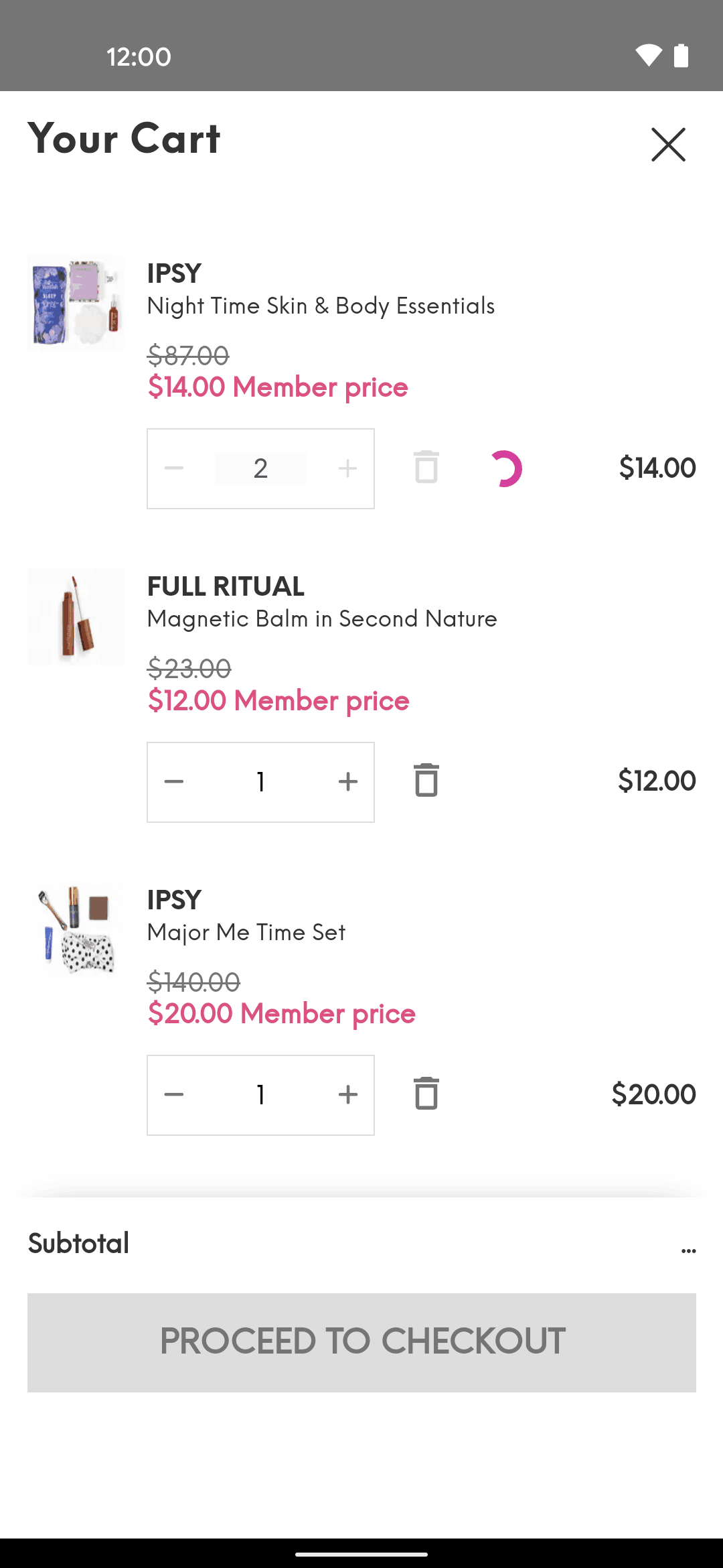 IPSY Android Shopping interface screenshot 21