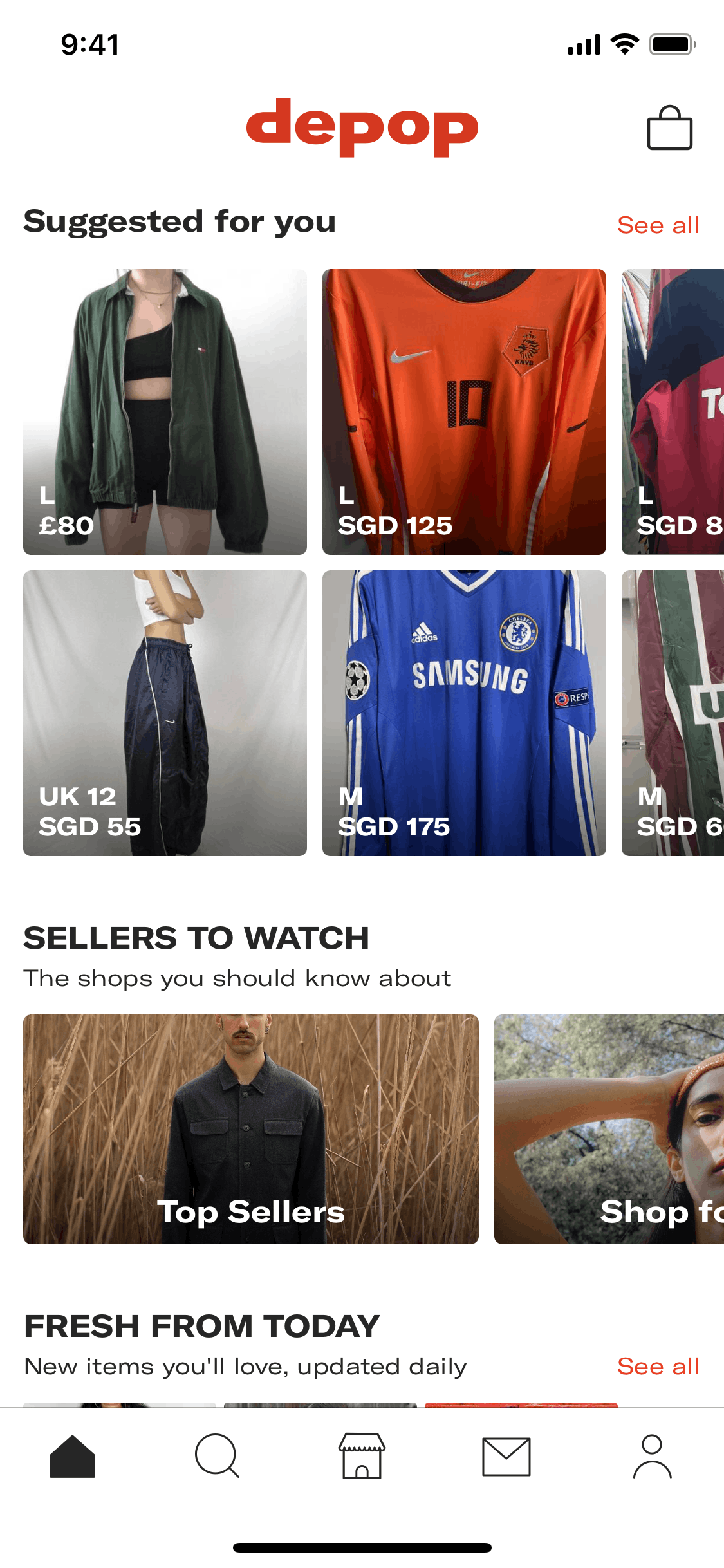 Depop iOS Shopping interface screenshot 2