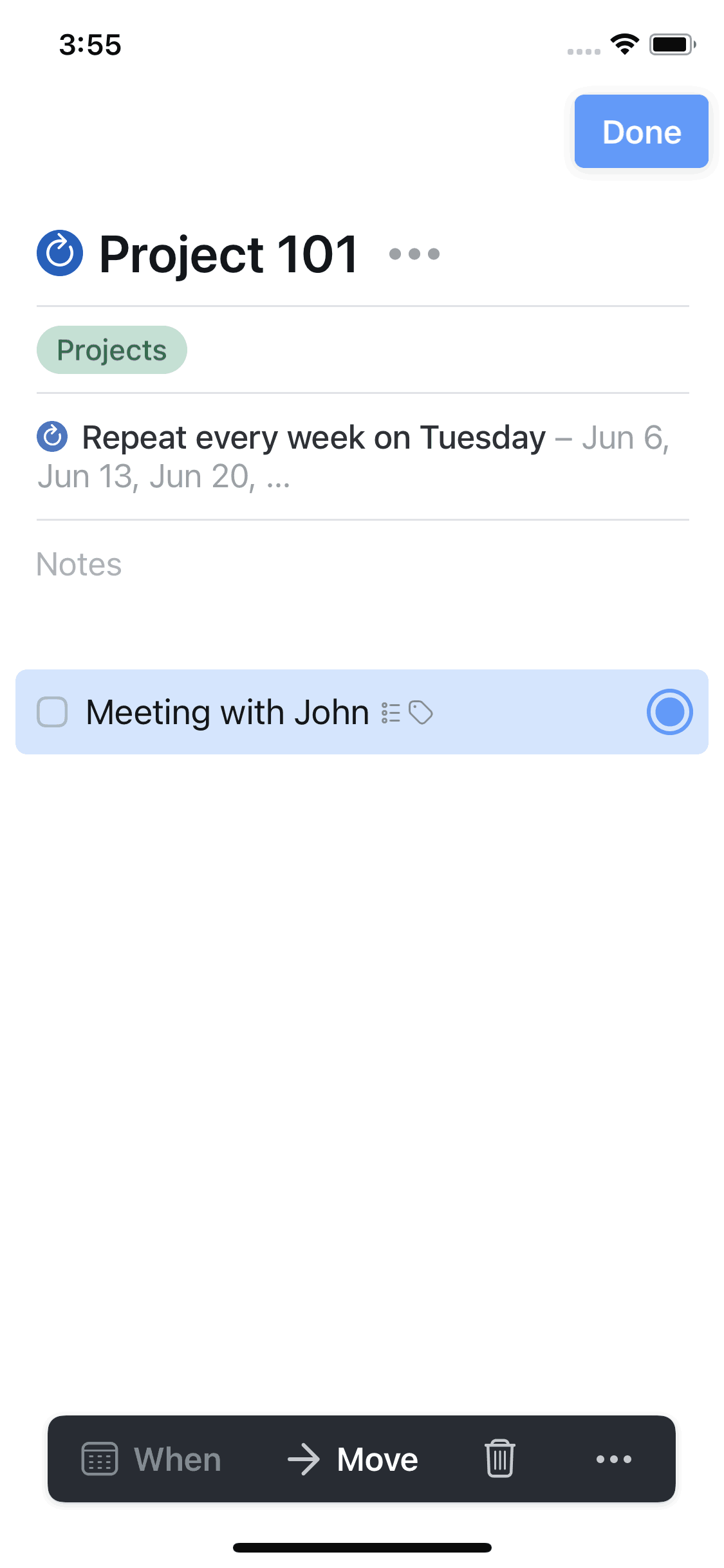 Things 3 iOS Productivity interface screenshot 4