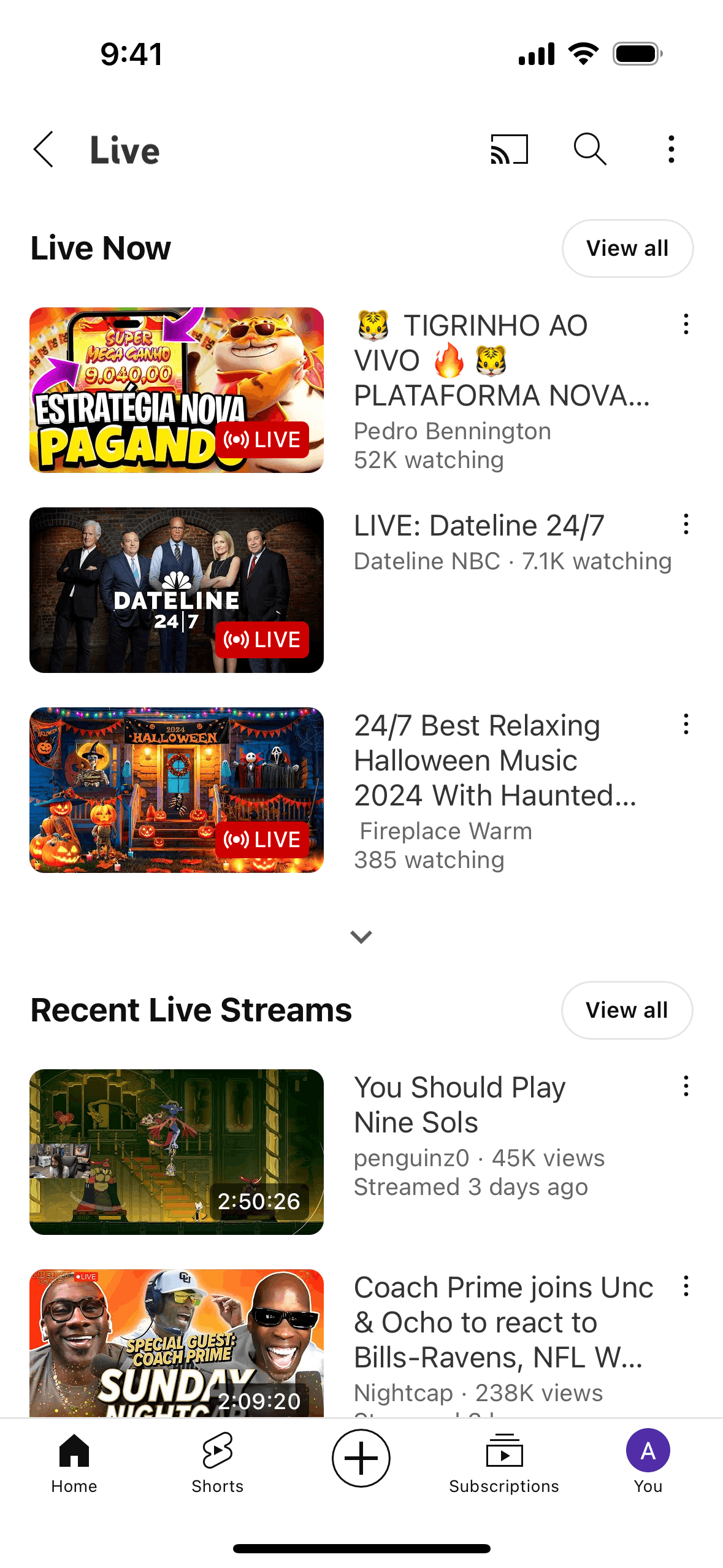YouTube iOS Photo & Video interface screenshot 2