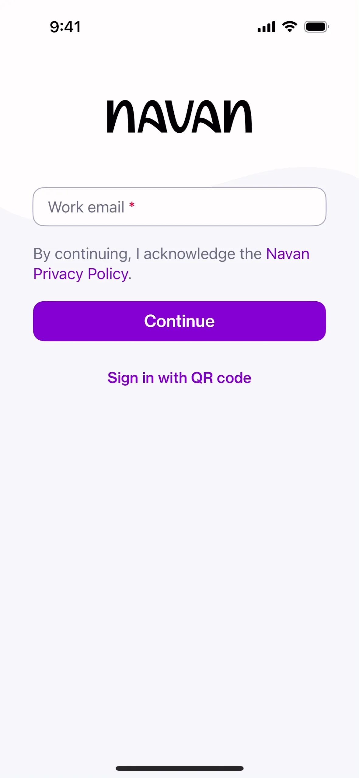 Navan iOS Business interface screenshot 1