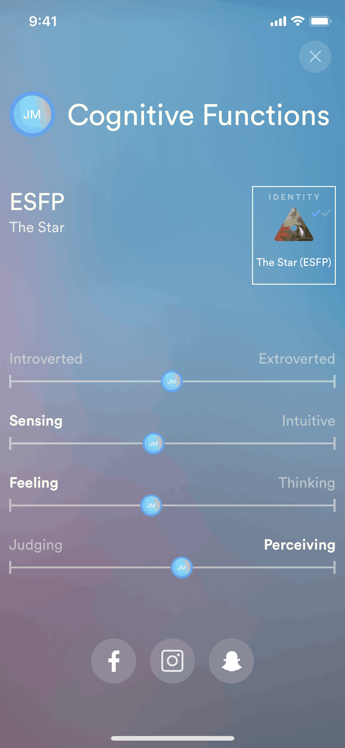 Dimensional iOS Social Networking interface screenshot 12